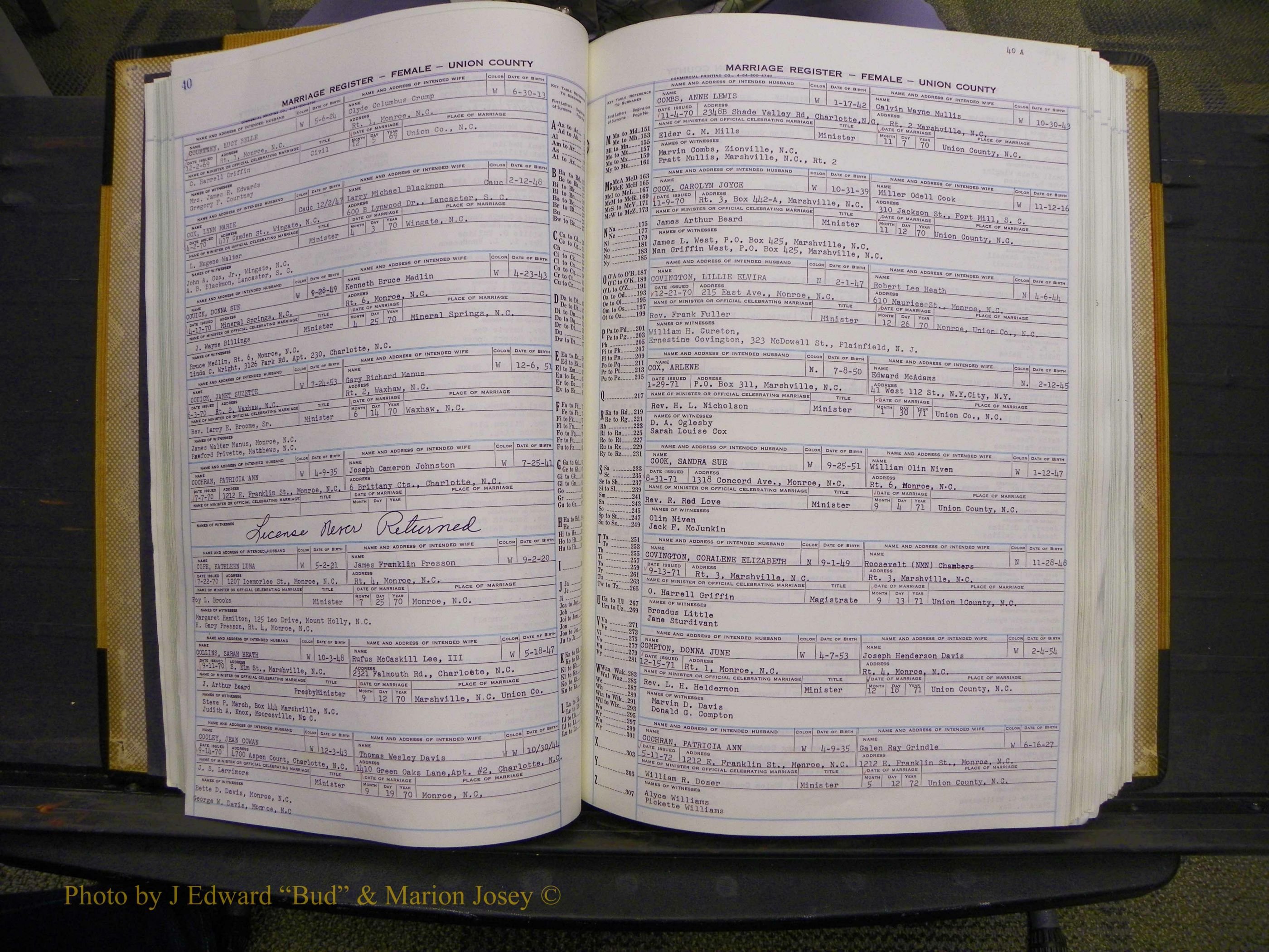 Union Co, NC Marriages Female Index, A-Z, 1966-1979 (50).JPG