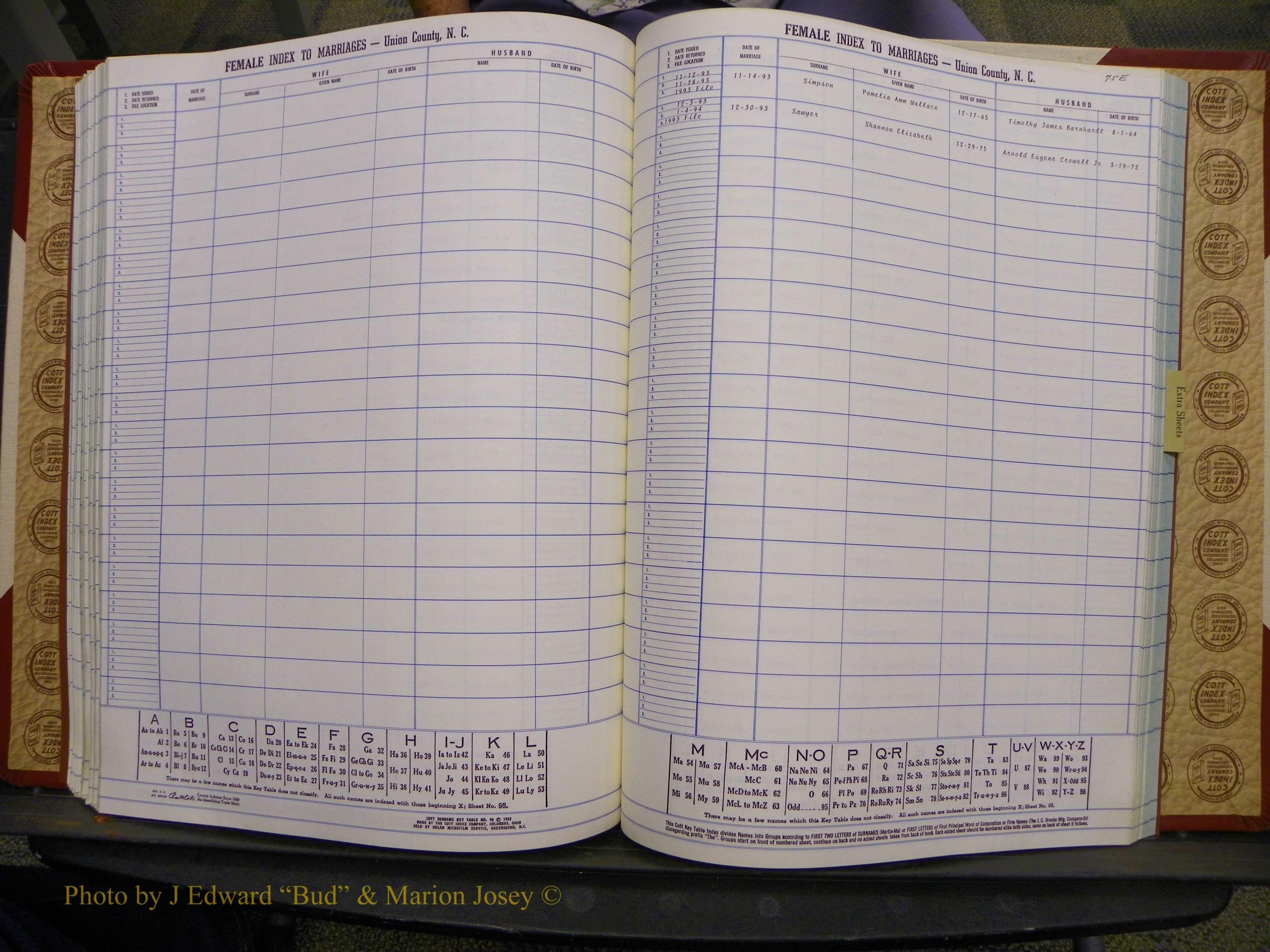 Union Co, NC Marriages Female Index, A-Z, 1980-1993 (167).JPG