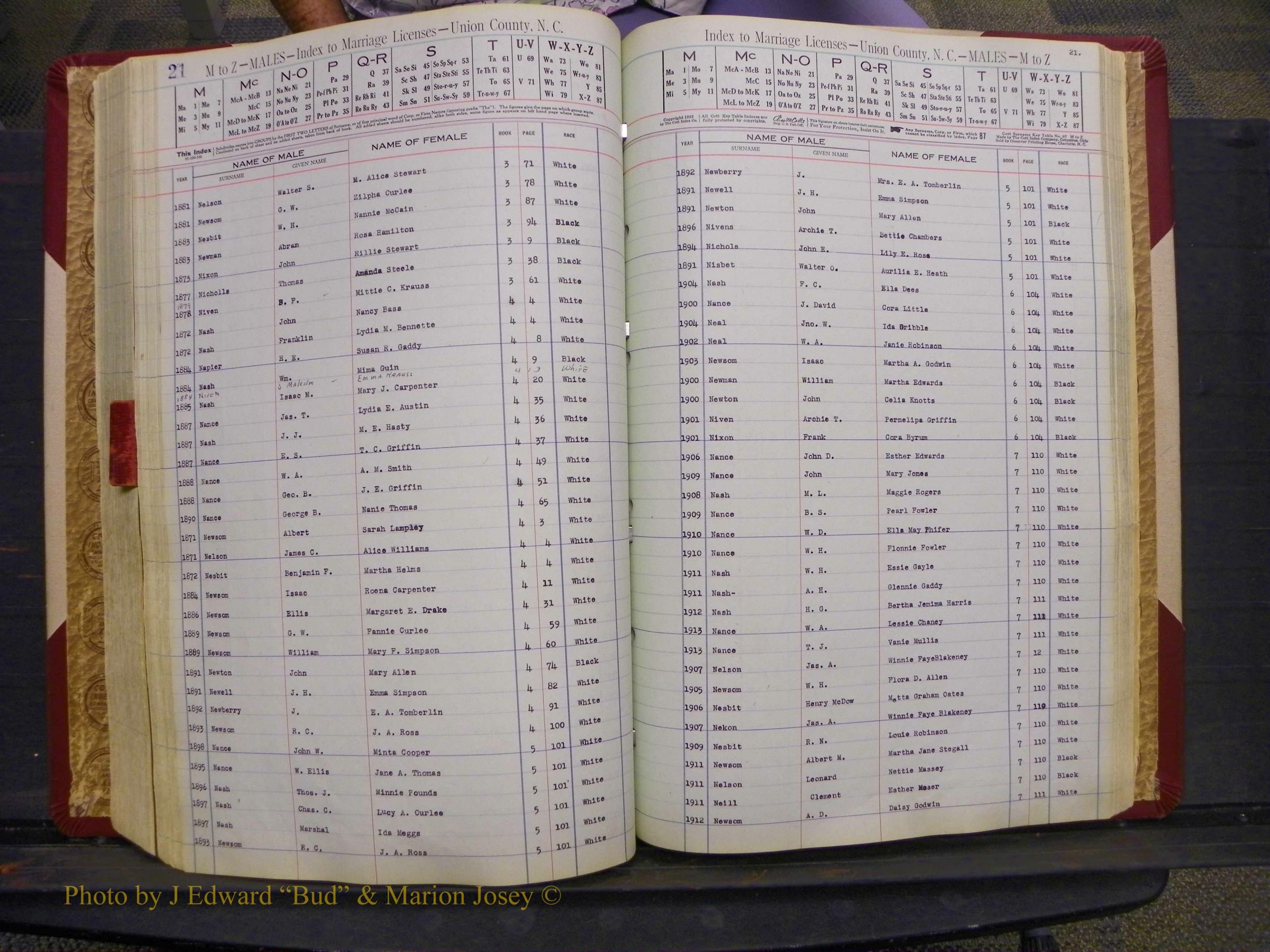 Union Co, NC Marriages Male Index, A-Z, 1842-1936 (170).JPG