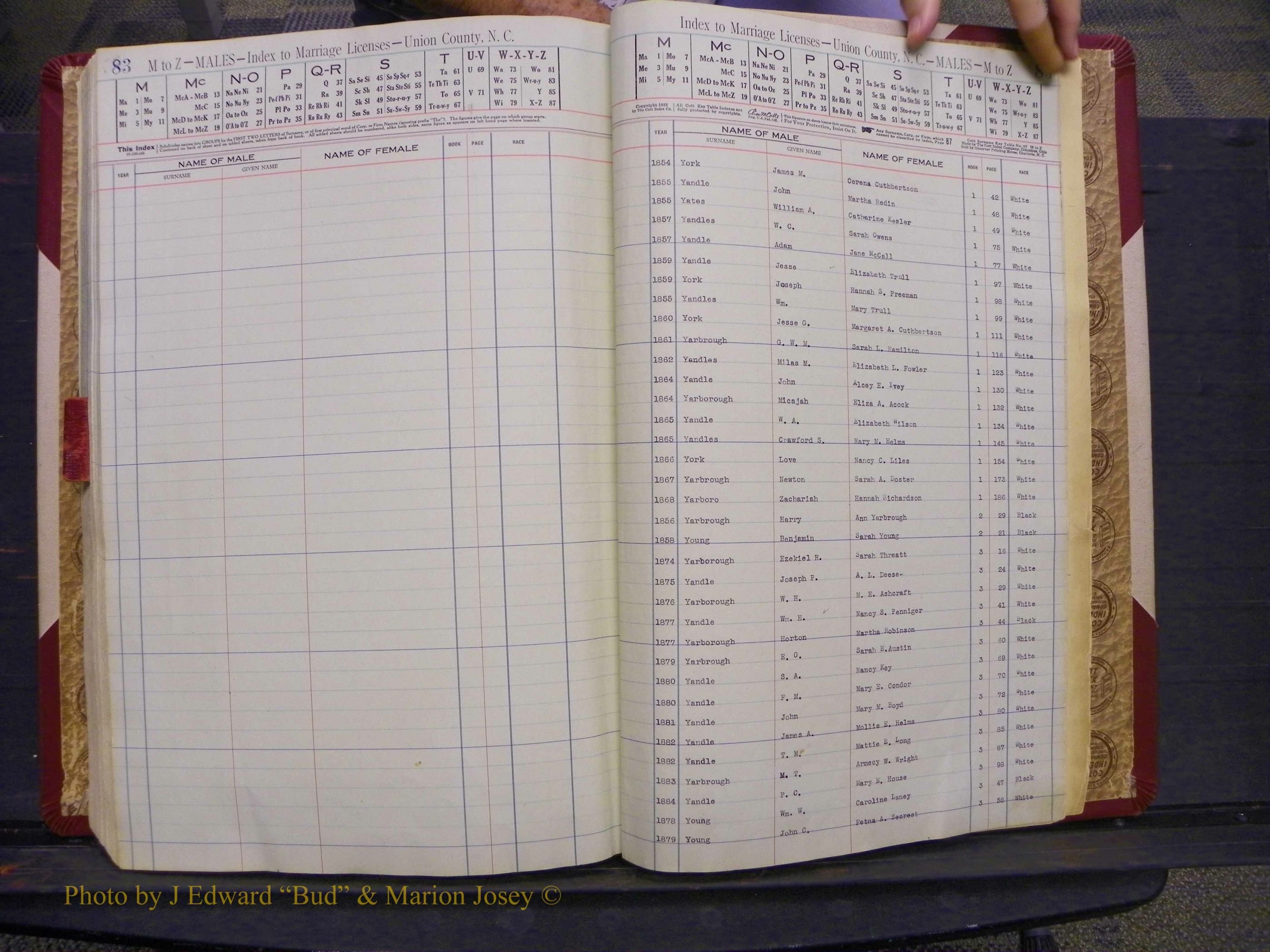 Union Co, NC Marriages Male Index, A-Z, 1842-1936 (250).JPG