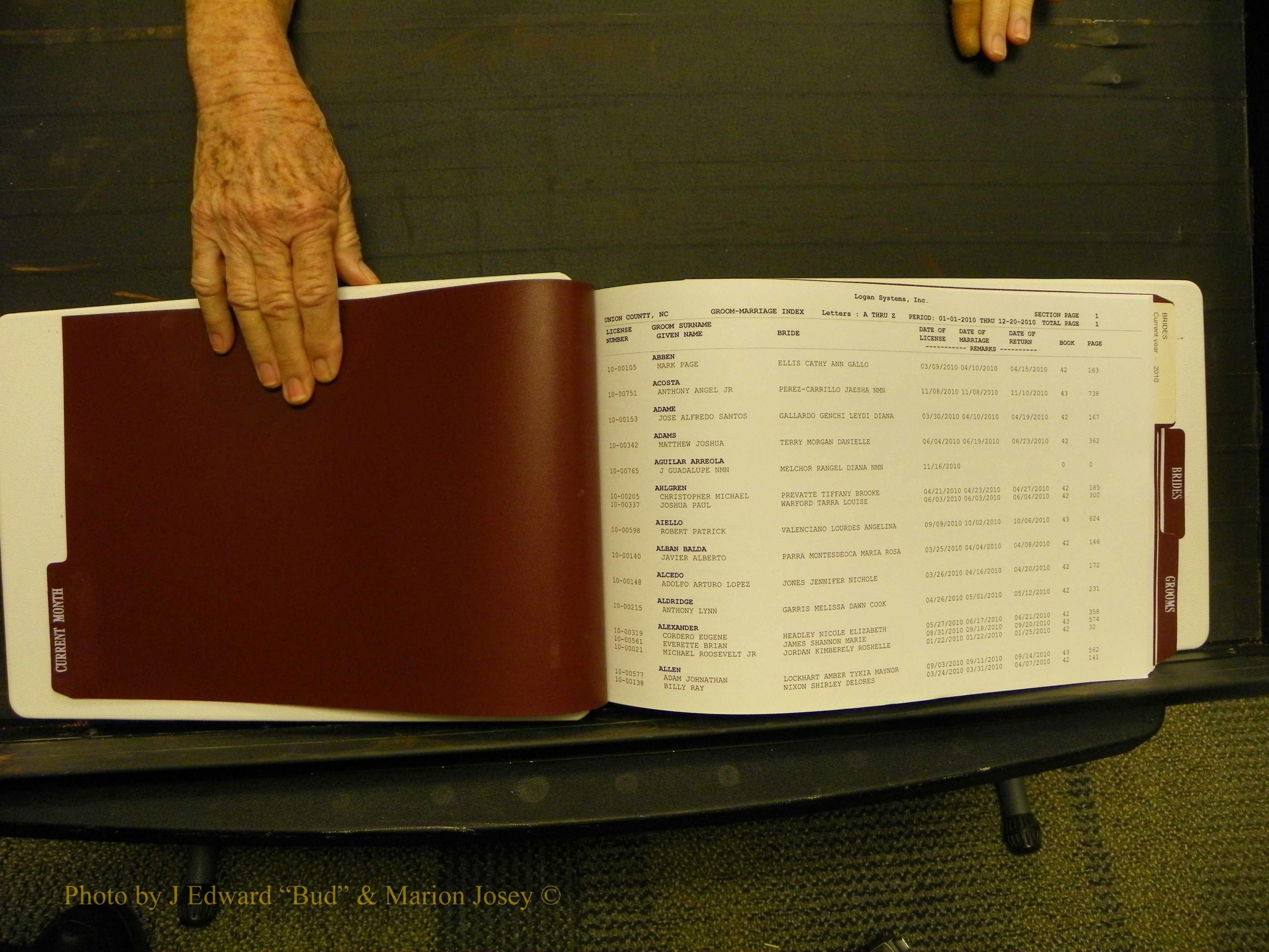 Union Co, NC Marriages Male & Female Index, 2006-2010 (2).JPG