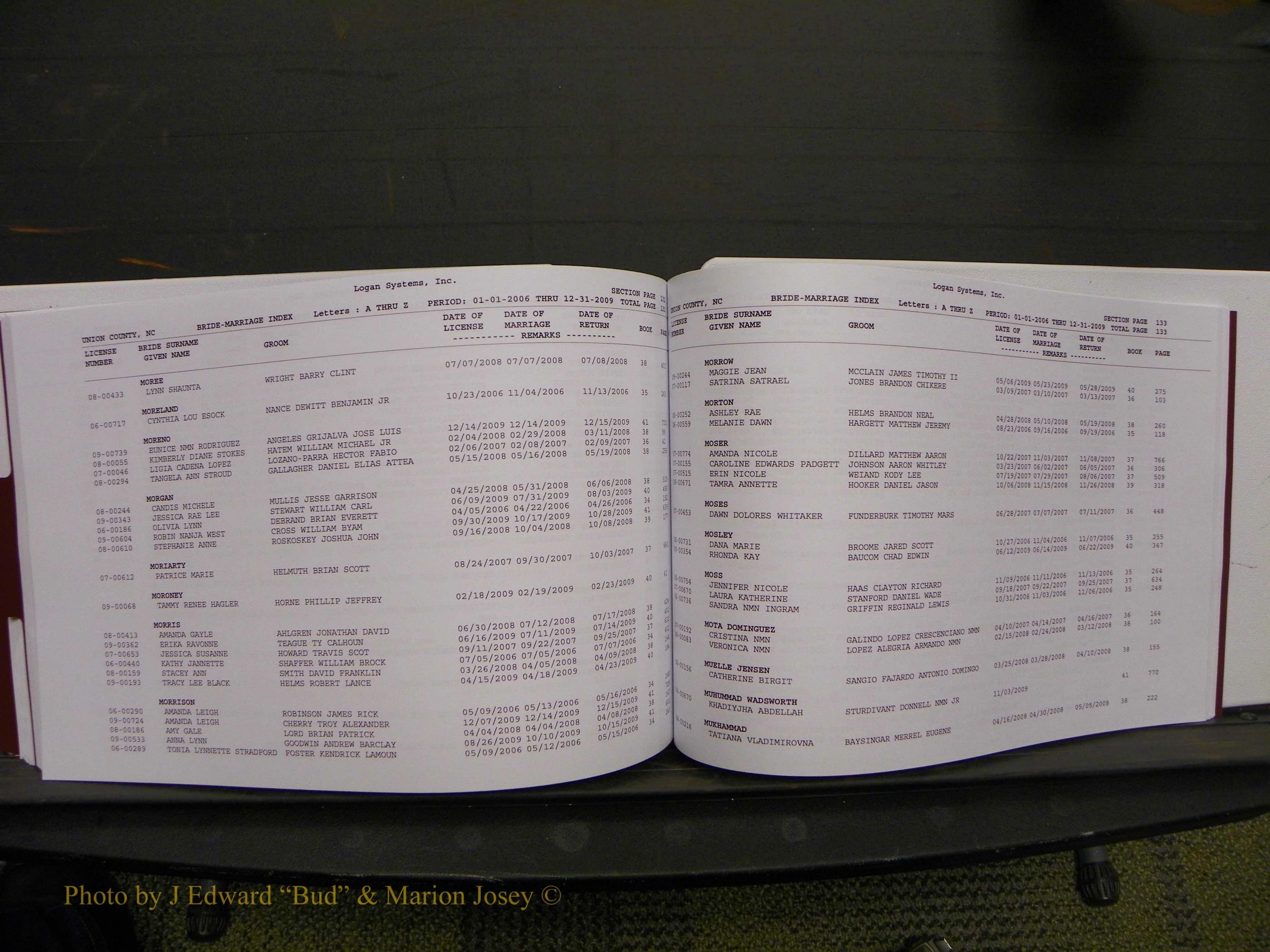 Union Co, NC Marriages Male & Female Index, 2006-2010 (297).JPG
