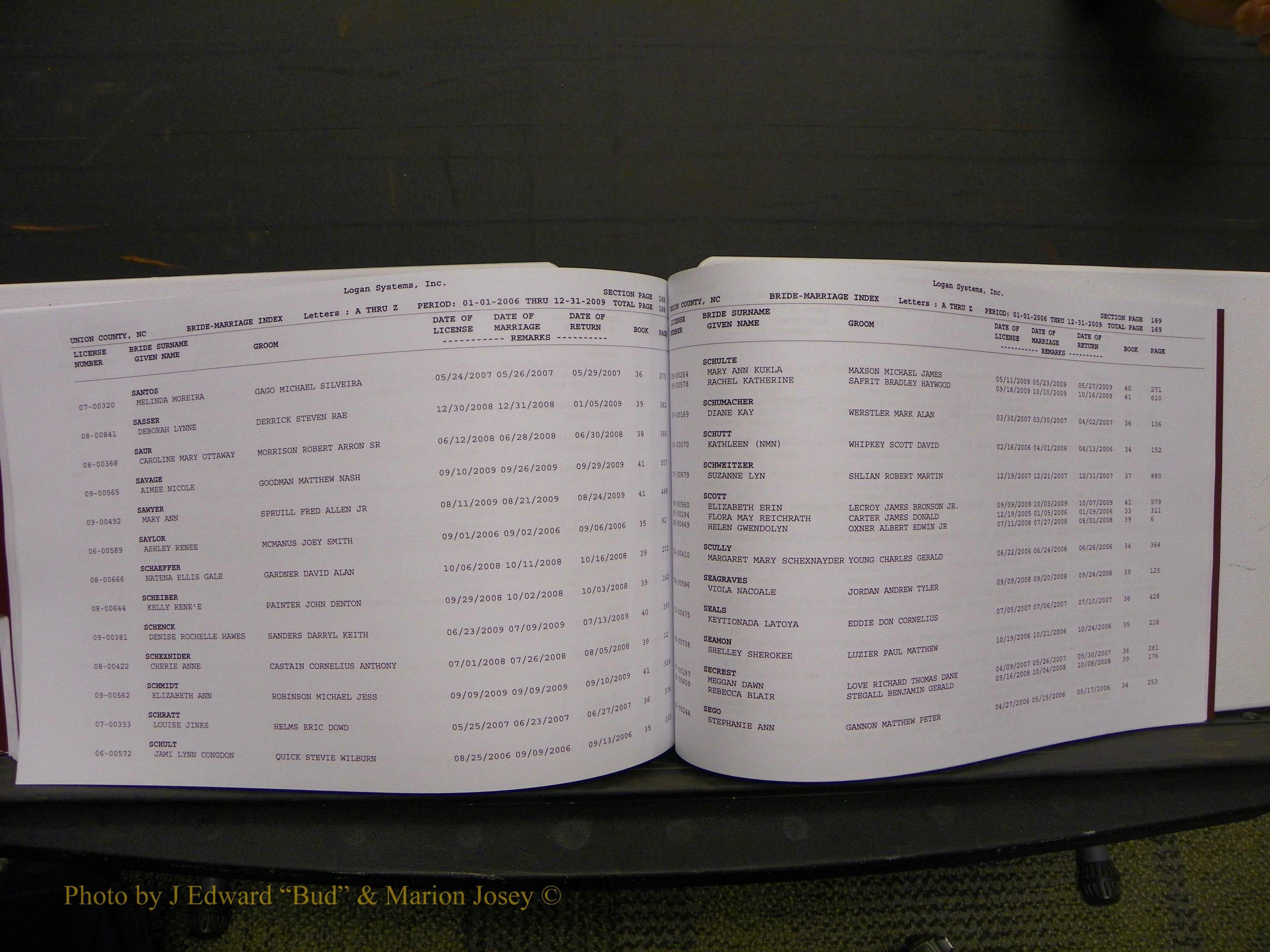 Union Co, NC Marriages Male & Female Index, 2006-2010 (315).JPG