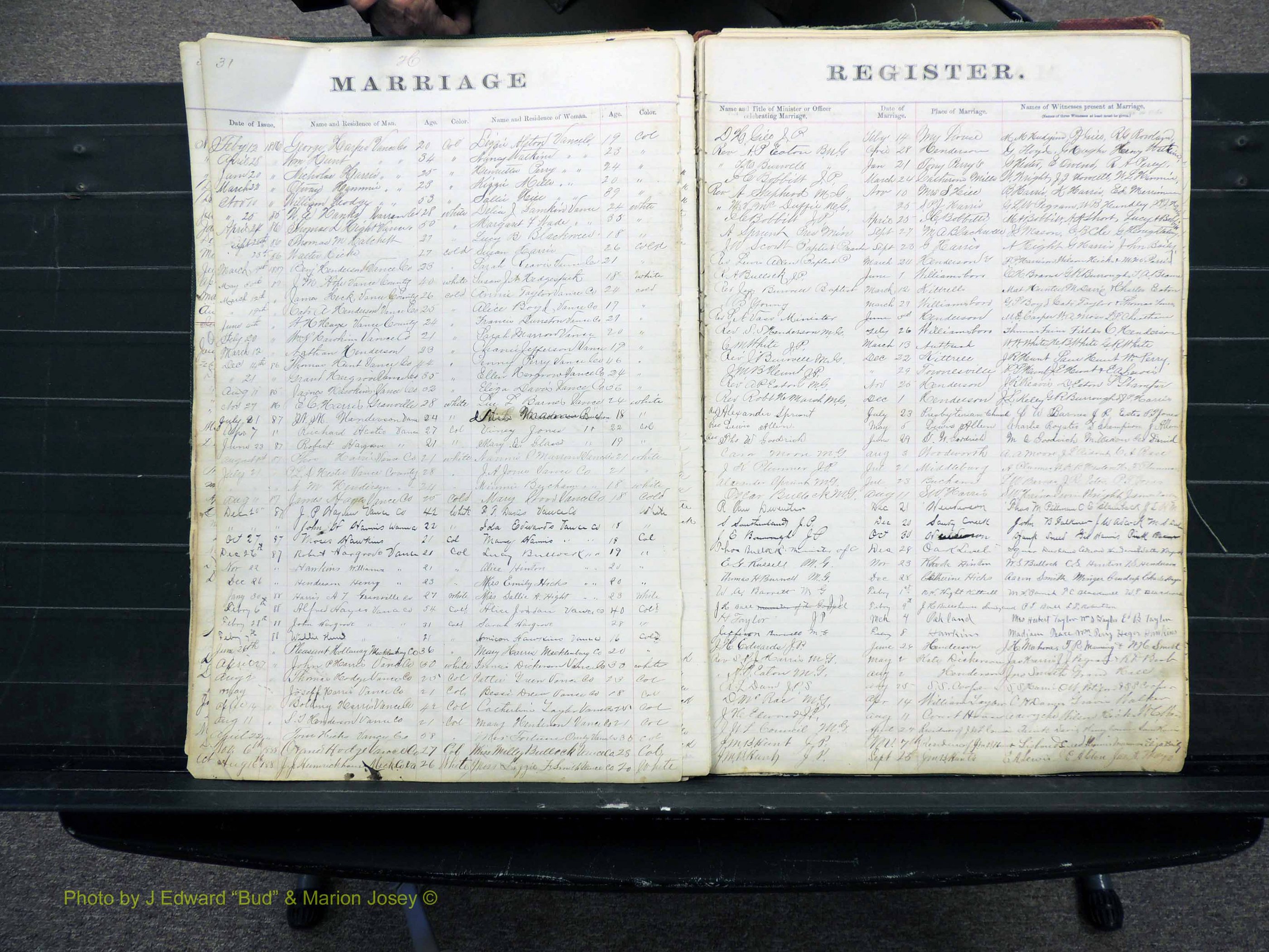 Vance Co, NC, Marriages, A-Z, 1873-1898 (126).JPG