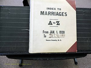 Vance Co, NC, Marriages, A-Z, 1930-1949 (100).JPG