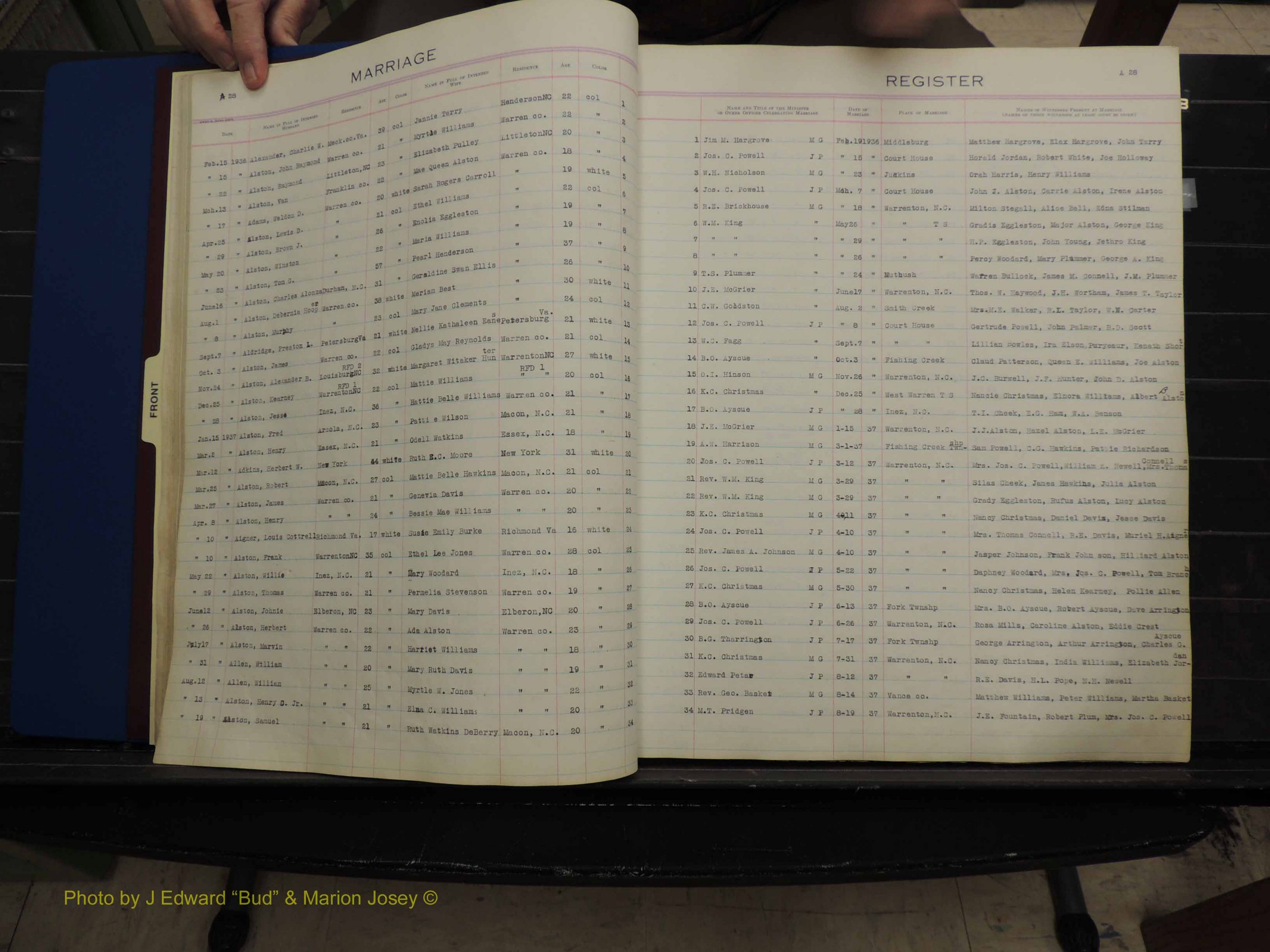 Warren Co, NC, Marriages, A-G, 1867-1978 (128).JPG