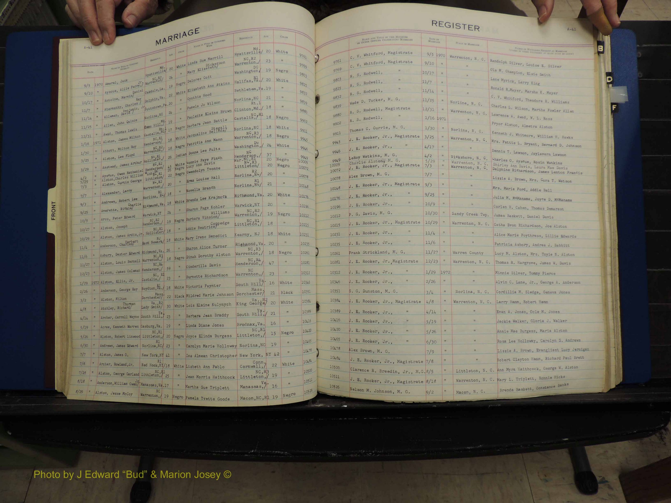 Warren Co, NC, Marriages, A-G, 1867-1978 (141).JPG