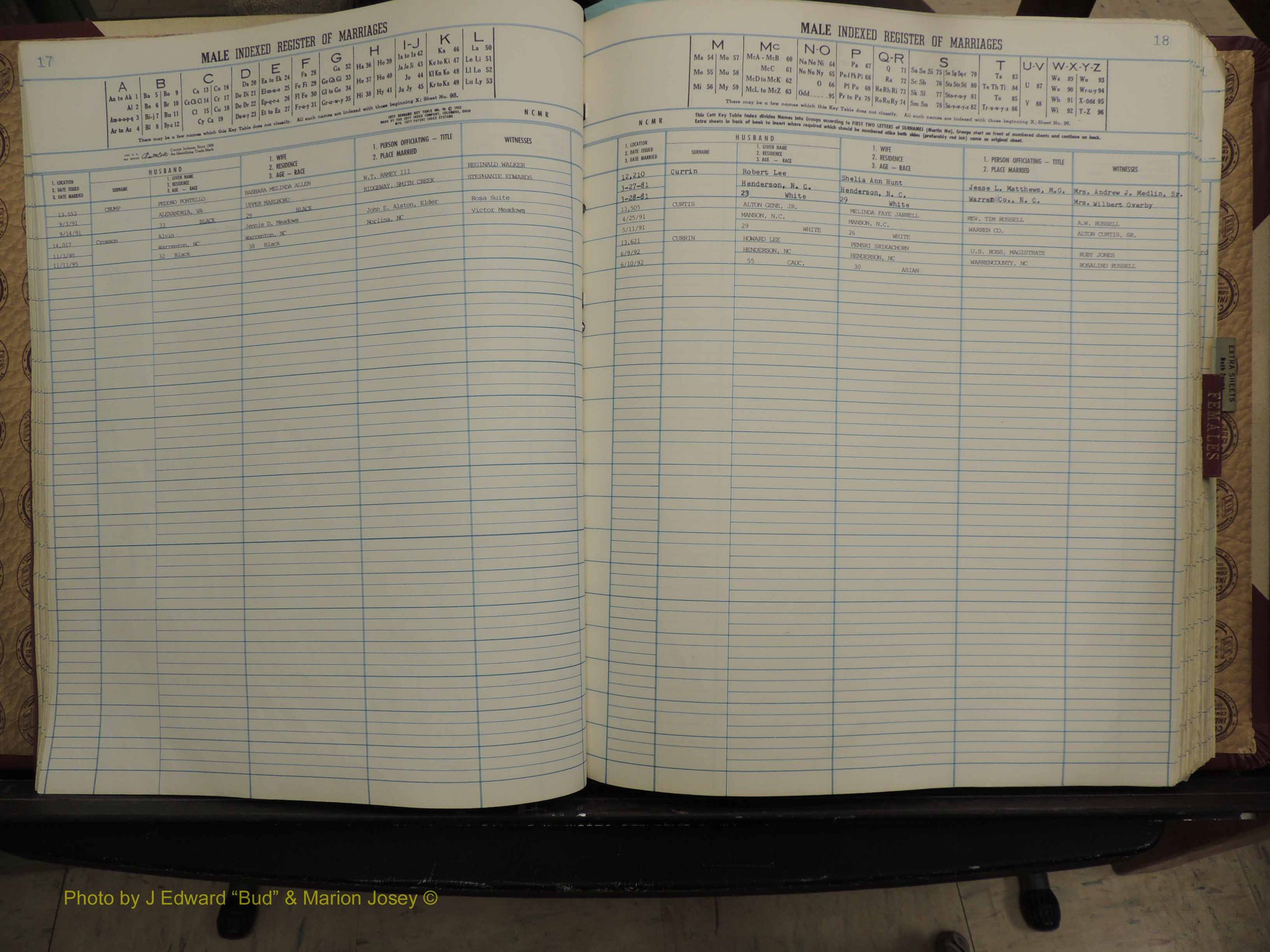 Warren Co, NC, Marriages, A-Z, 1979-1995 (123).JPG