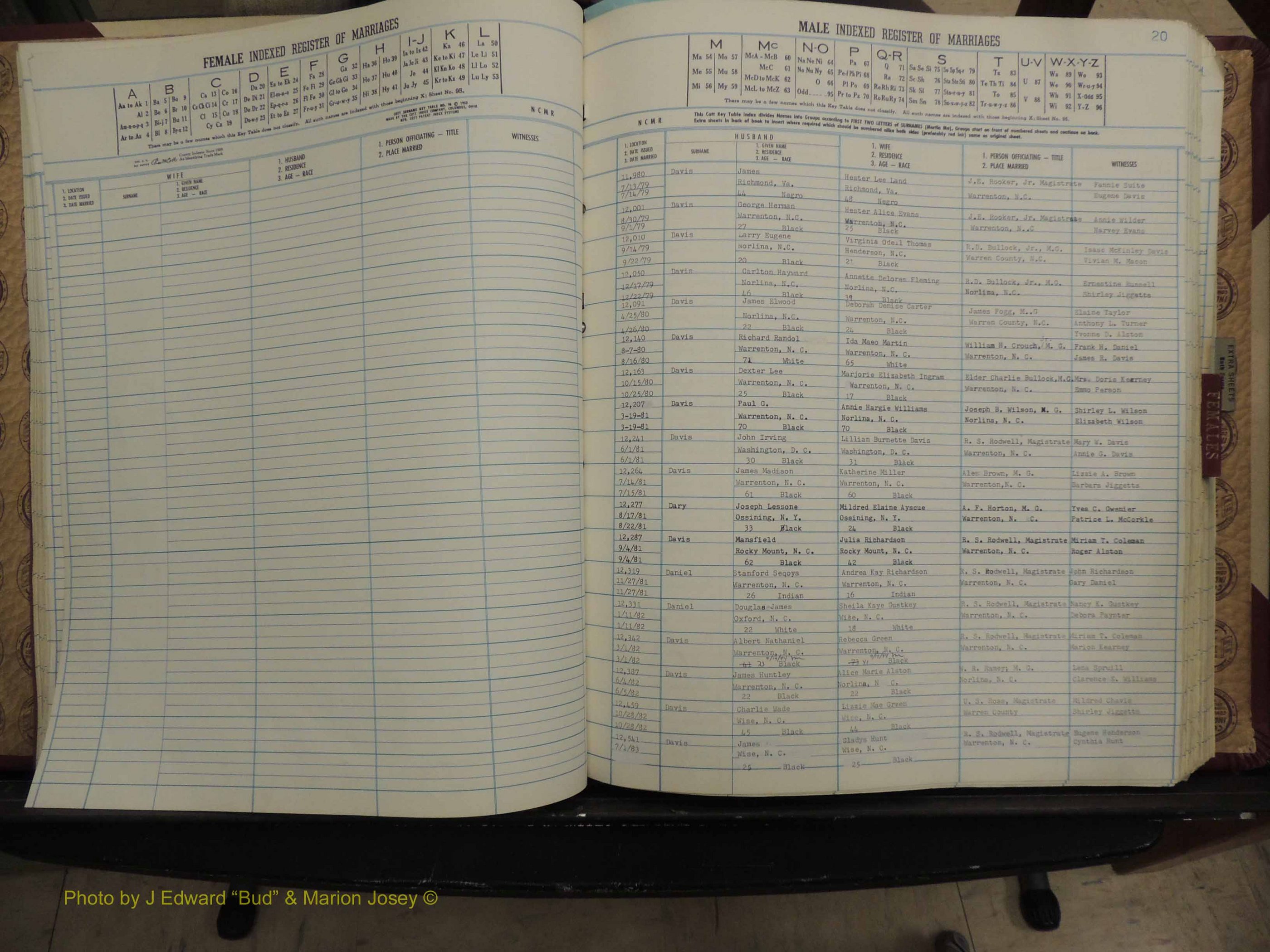 Warren Co, NC, Marriages, A-Z, 1979-1995 (125).JPG