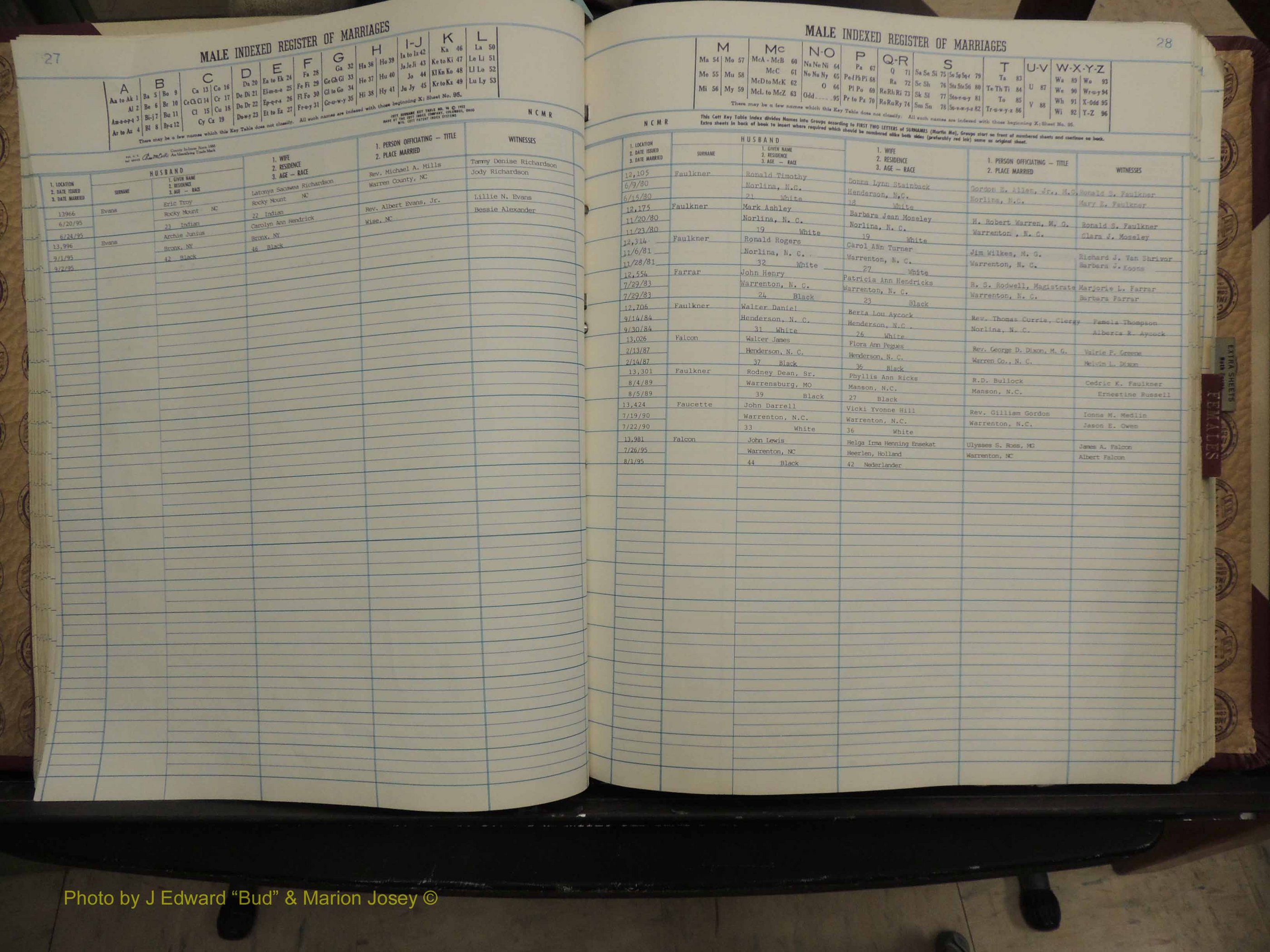 Warren Co, NC, Marriages, A-Z, 1979-1995 (134).JPG