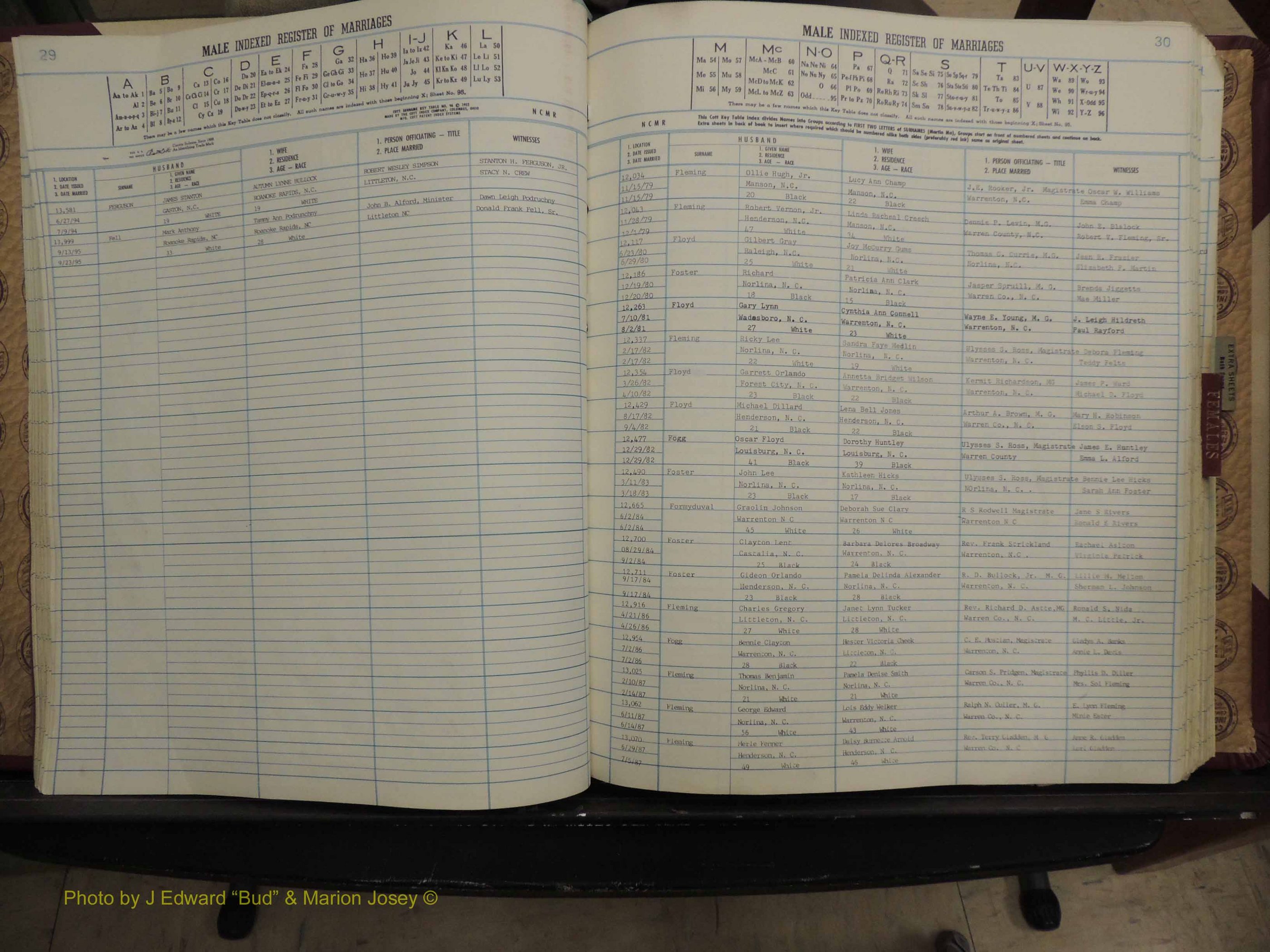 Warren Co, NC, Marriages, A-Z, 1979-1995 (136).JPG