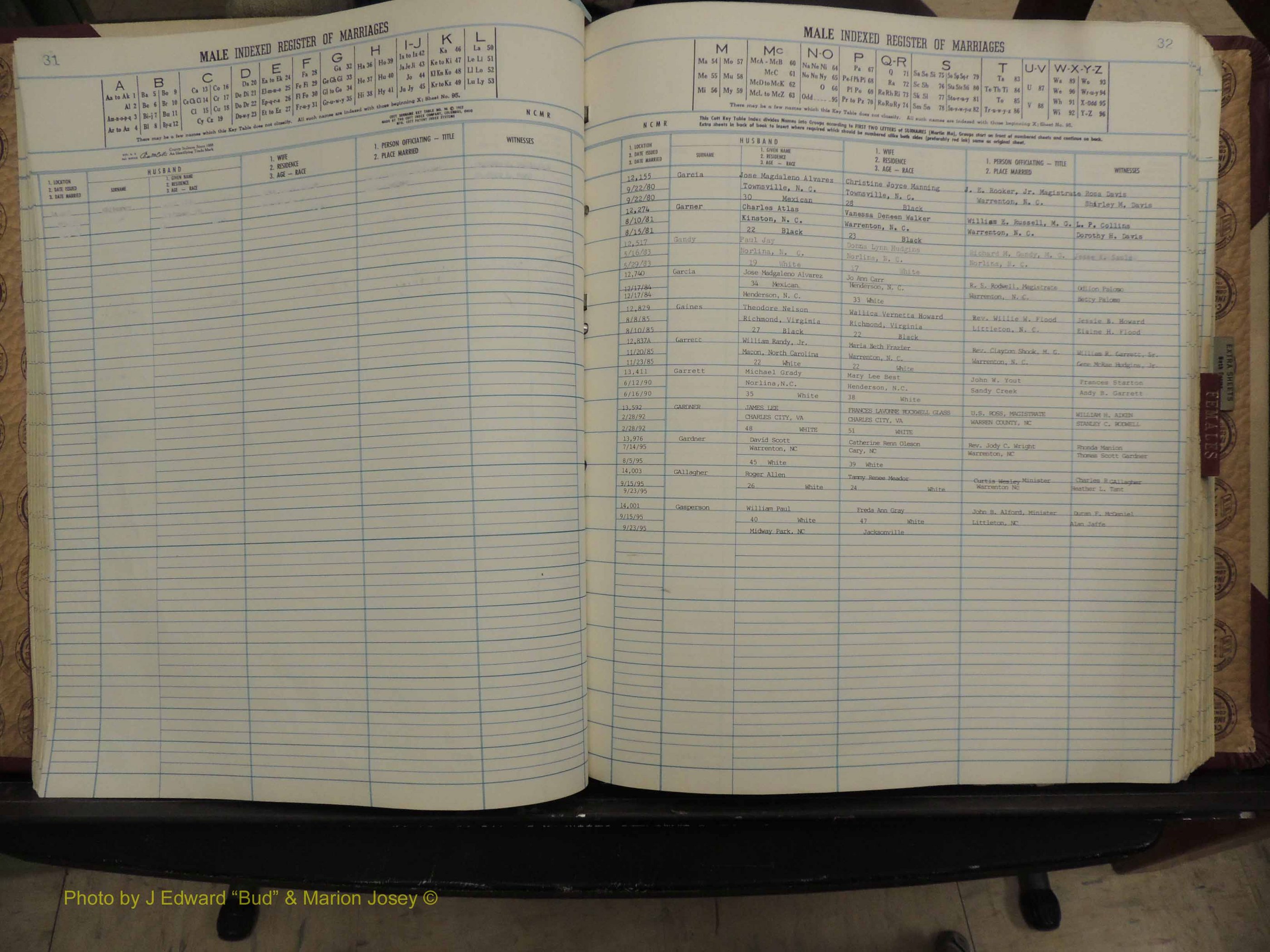 Warren Co, NC, Marriages, A-Z, 1979-1995 (139).JPG