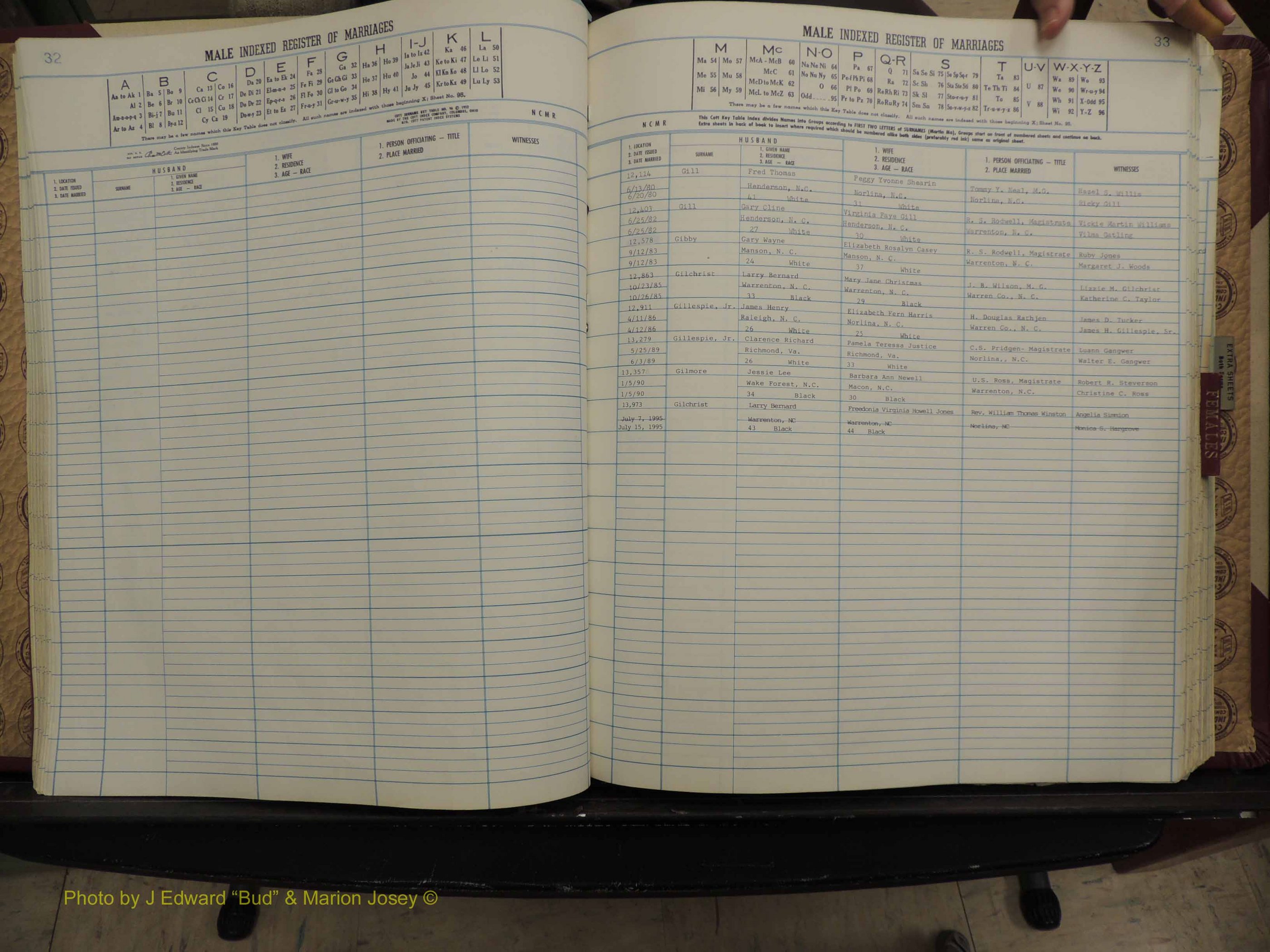Warren Co, NC, Marriages, A-Z, 1979-1995 (140).JPG