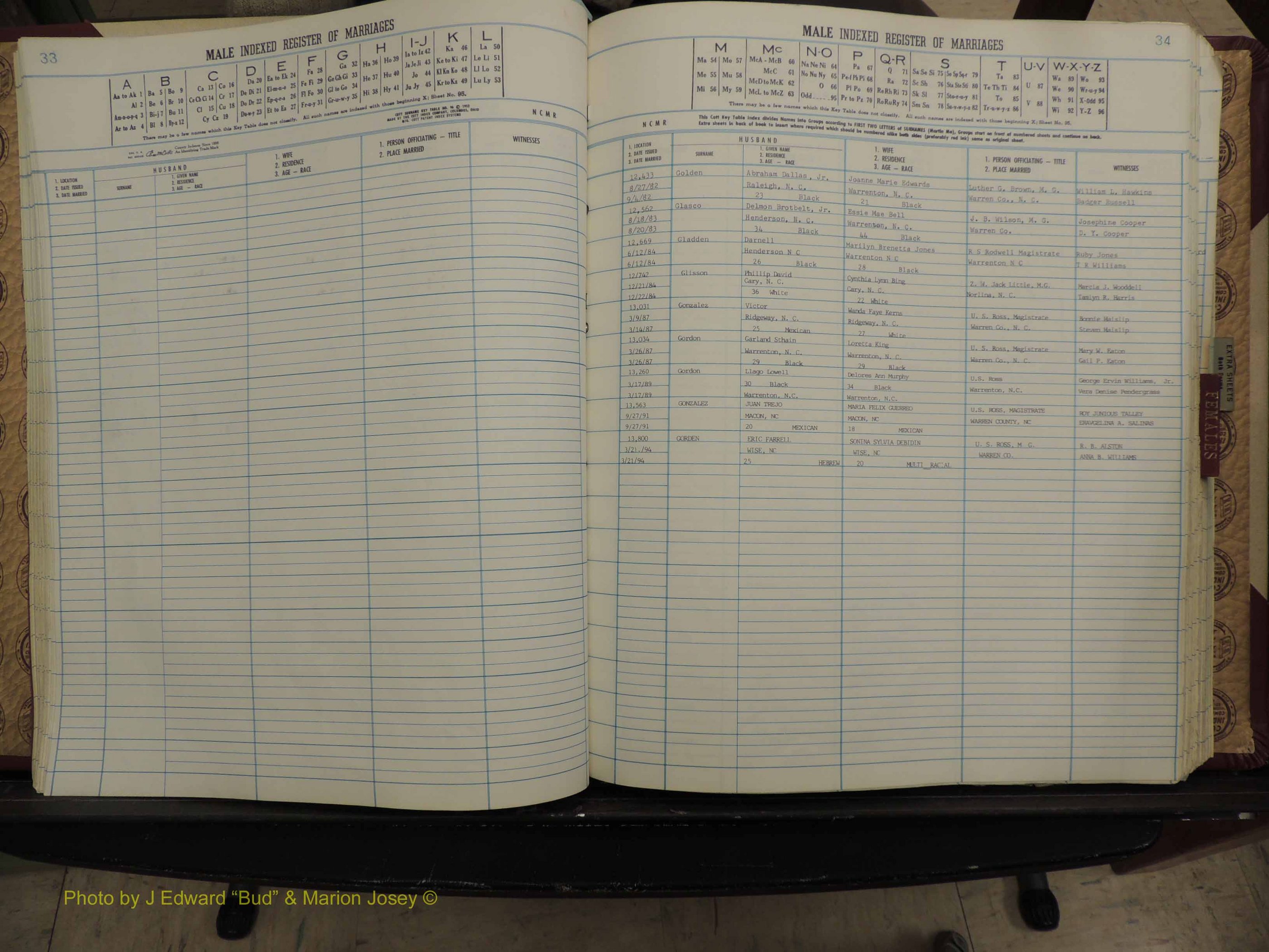 Warren Co, NC, Marriages, A-Z, 1979-1995 (141).JPG