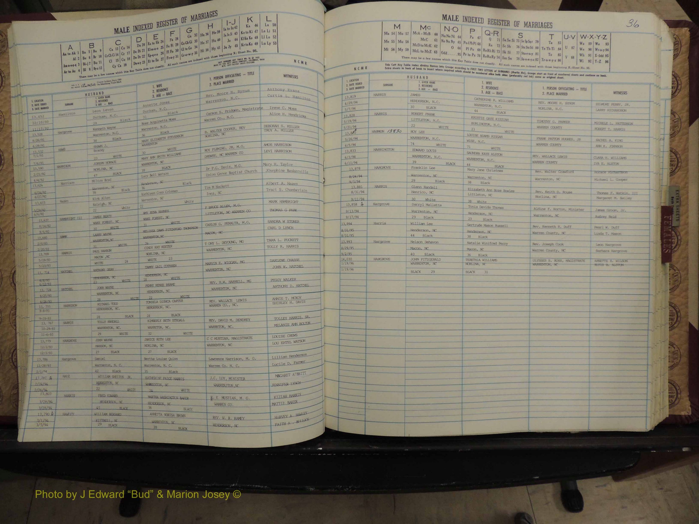 Warren Co, NC, Marriages, A-Z, 1979-1995 (146).JPG