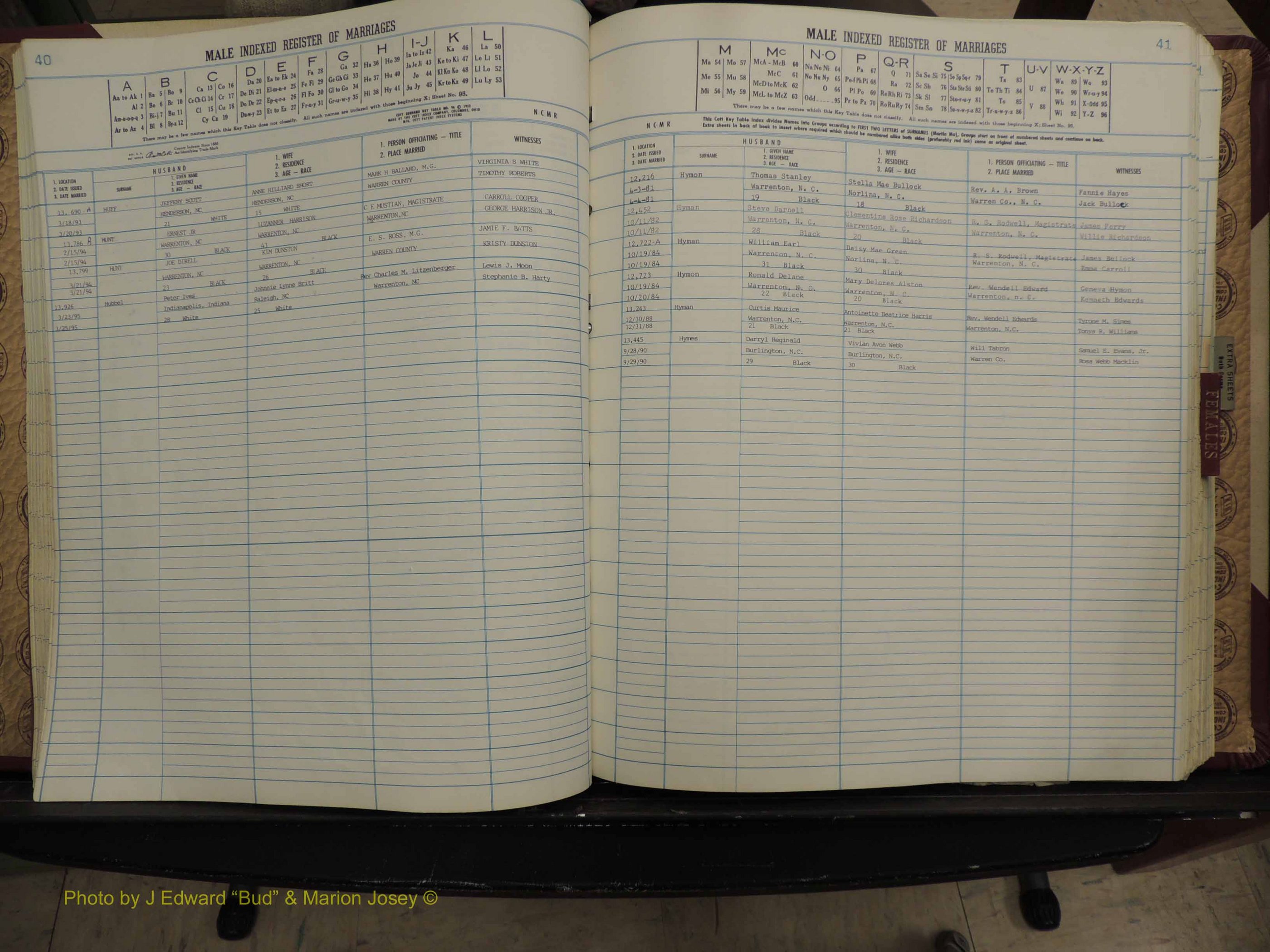 Warren Co, NC, Marriages, A-Z, 1979-1995 (151).JPG