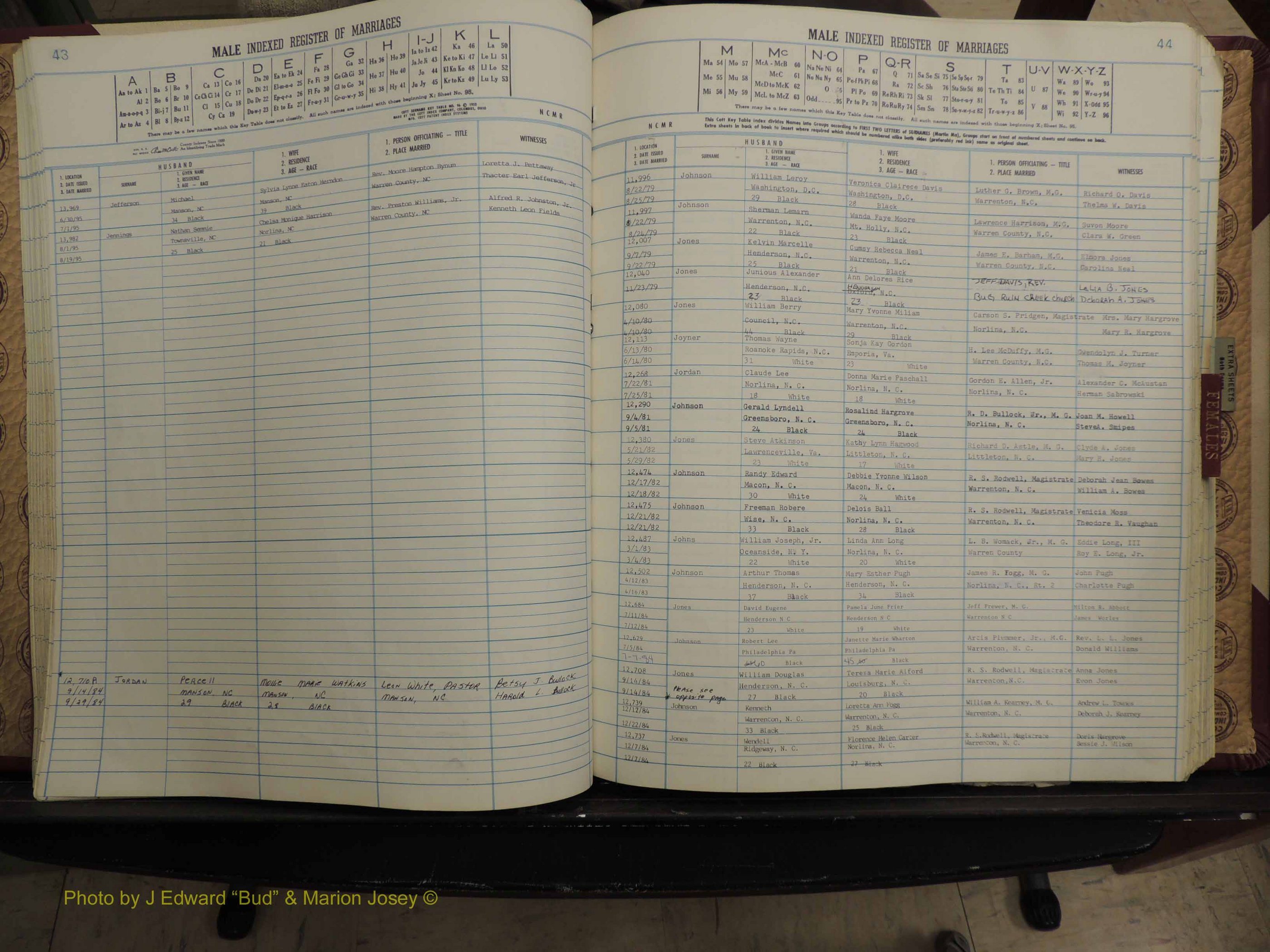 Warren Co, NC, Marriages, A-Z, 1979-1995 (154).JPG