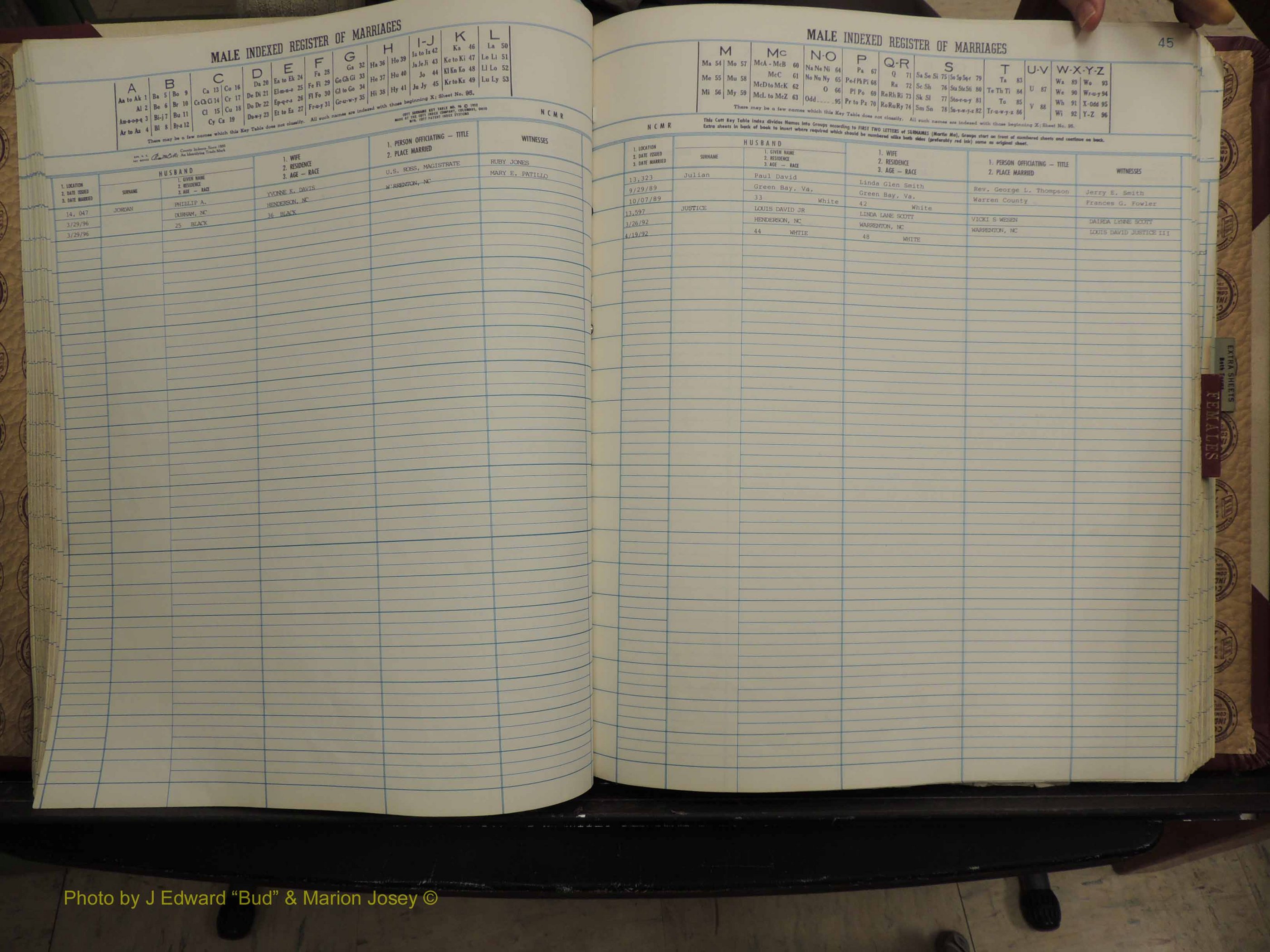 Warren Co, NC, Marriages, A-Z, 1979-1995 (156).JPG