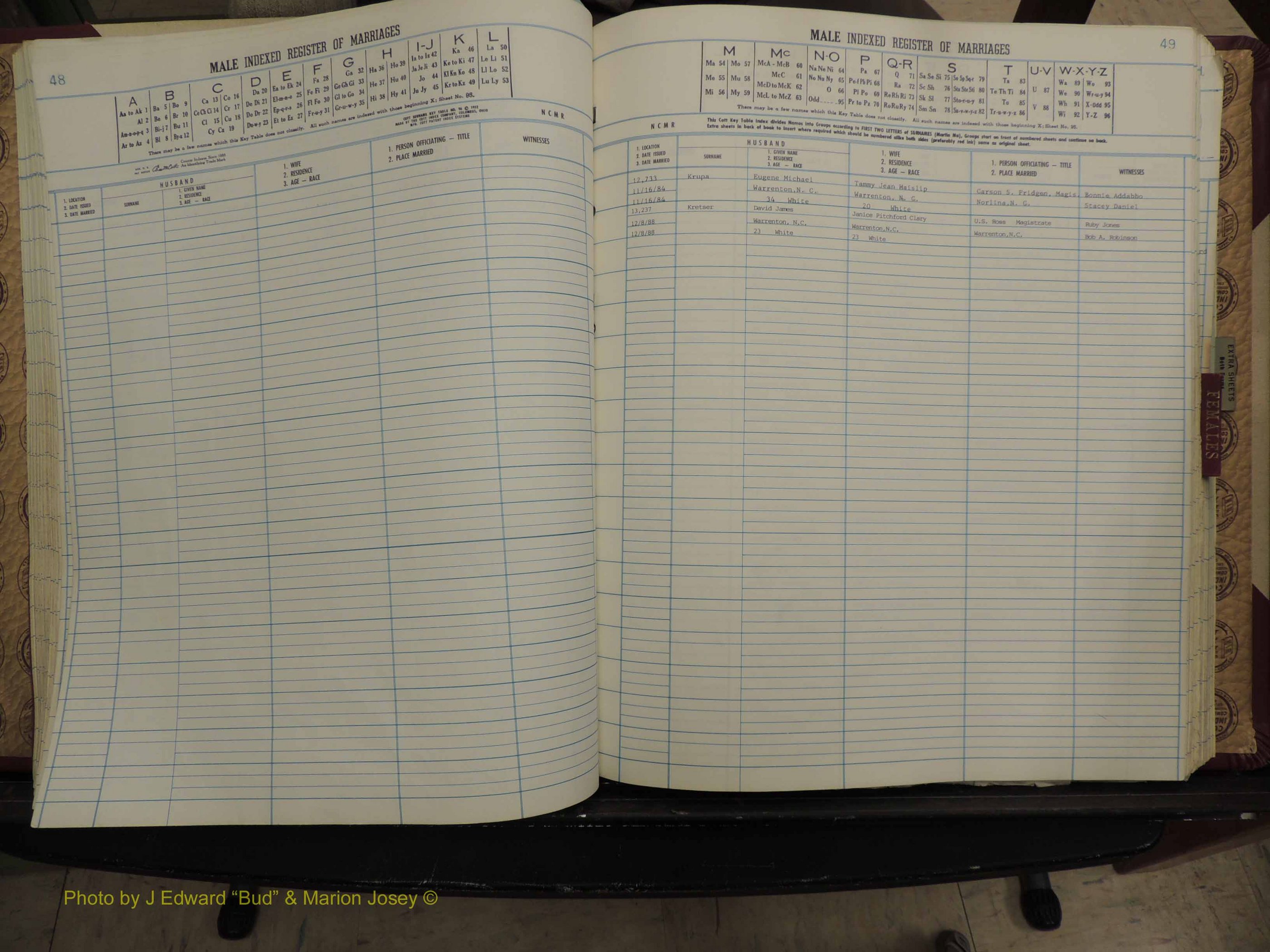 Warren Co, NC, Marriages, A-Z, 1979-1995 (161).JPG