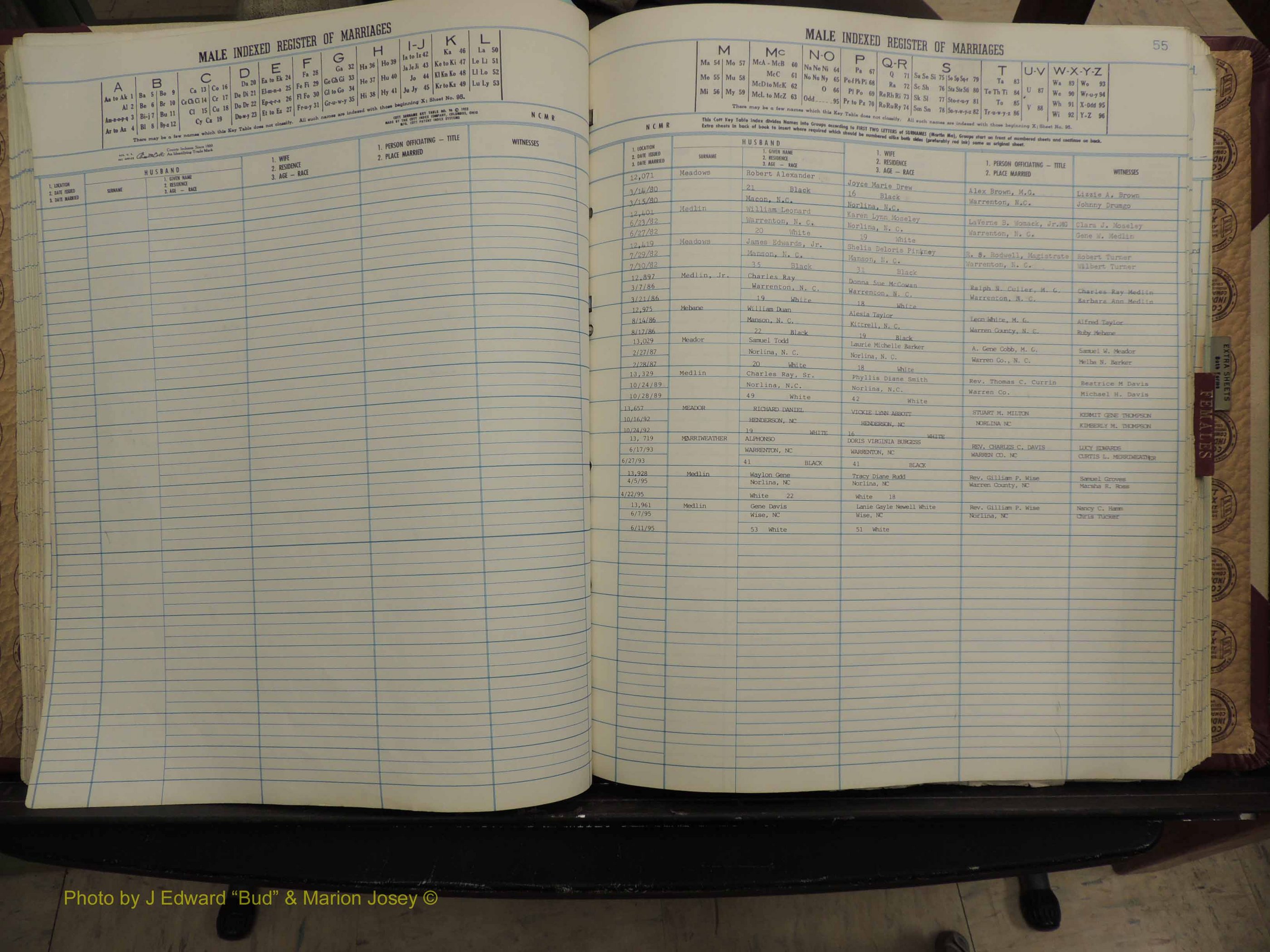 Warren Co, NC, Marriages, A-Z, 1979-1995 (168).JPG