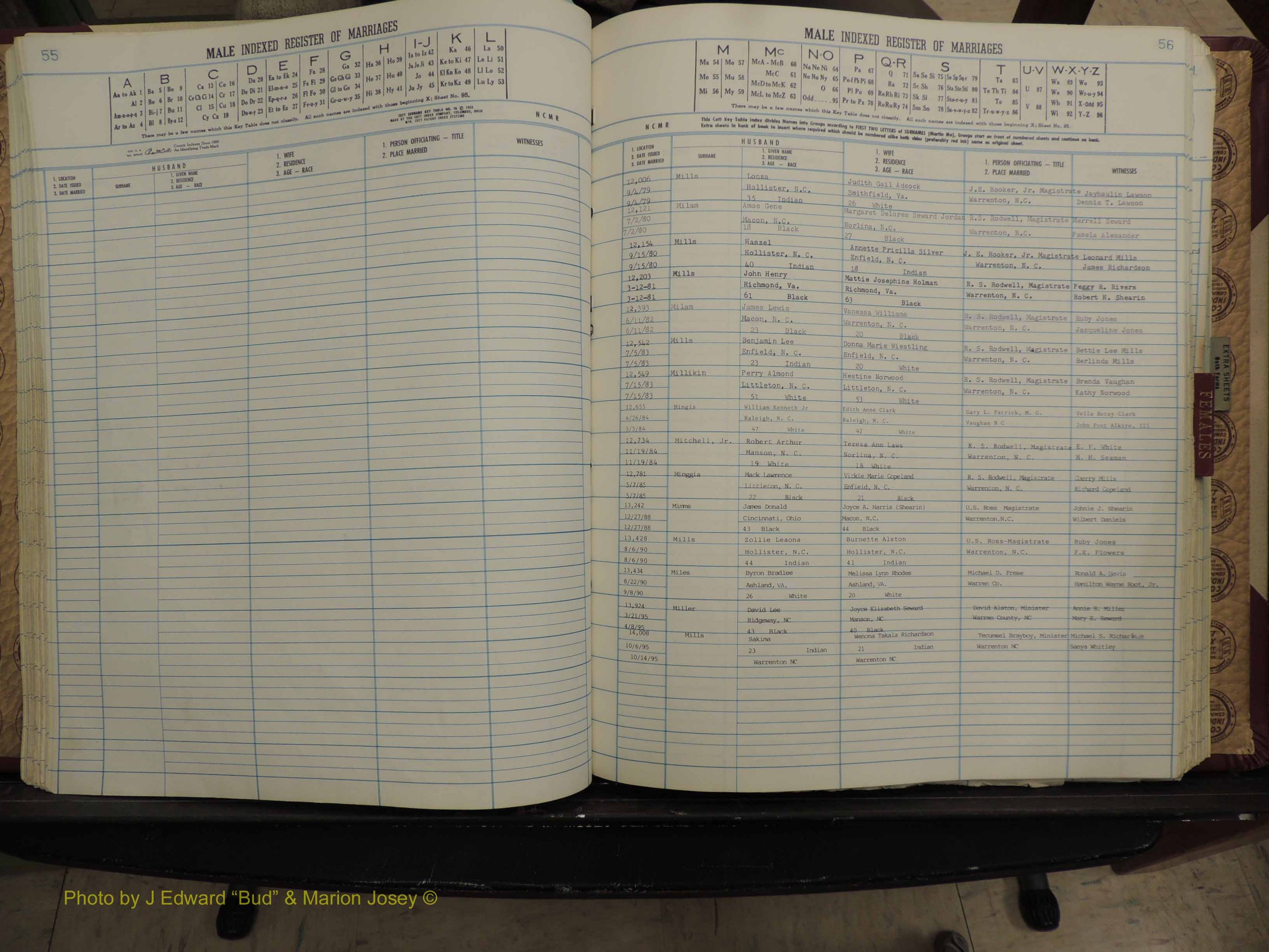 Warren Co, NC, Marriages, A-Z, 1979-1995 (169).JPG