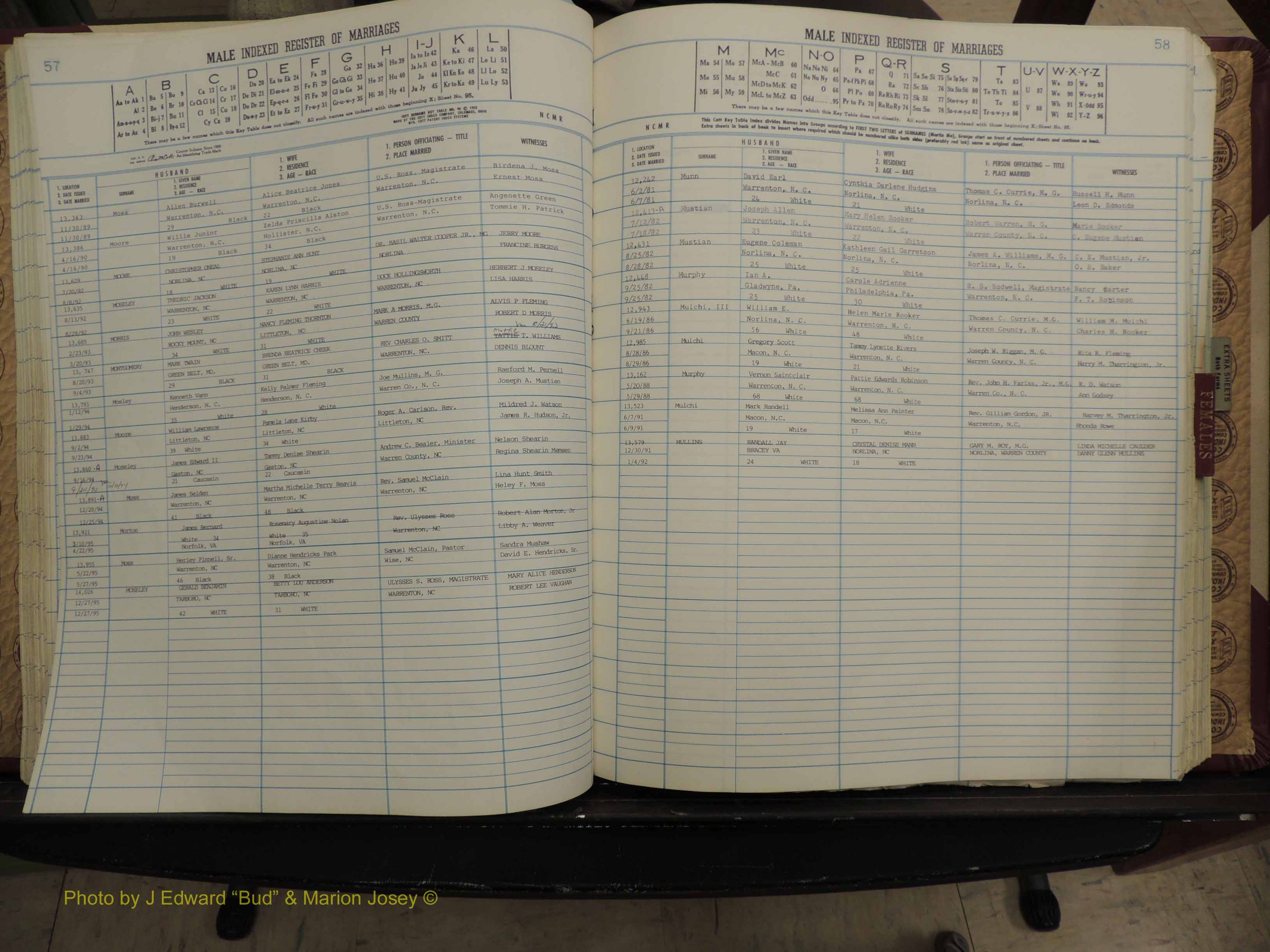 Warren Co, NC, Marriages, A-Z, 1979-1995 (171).JPG