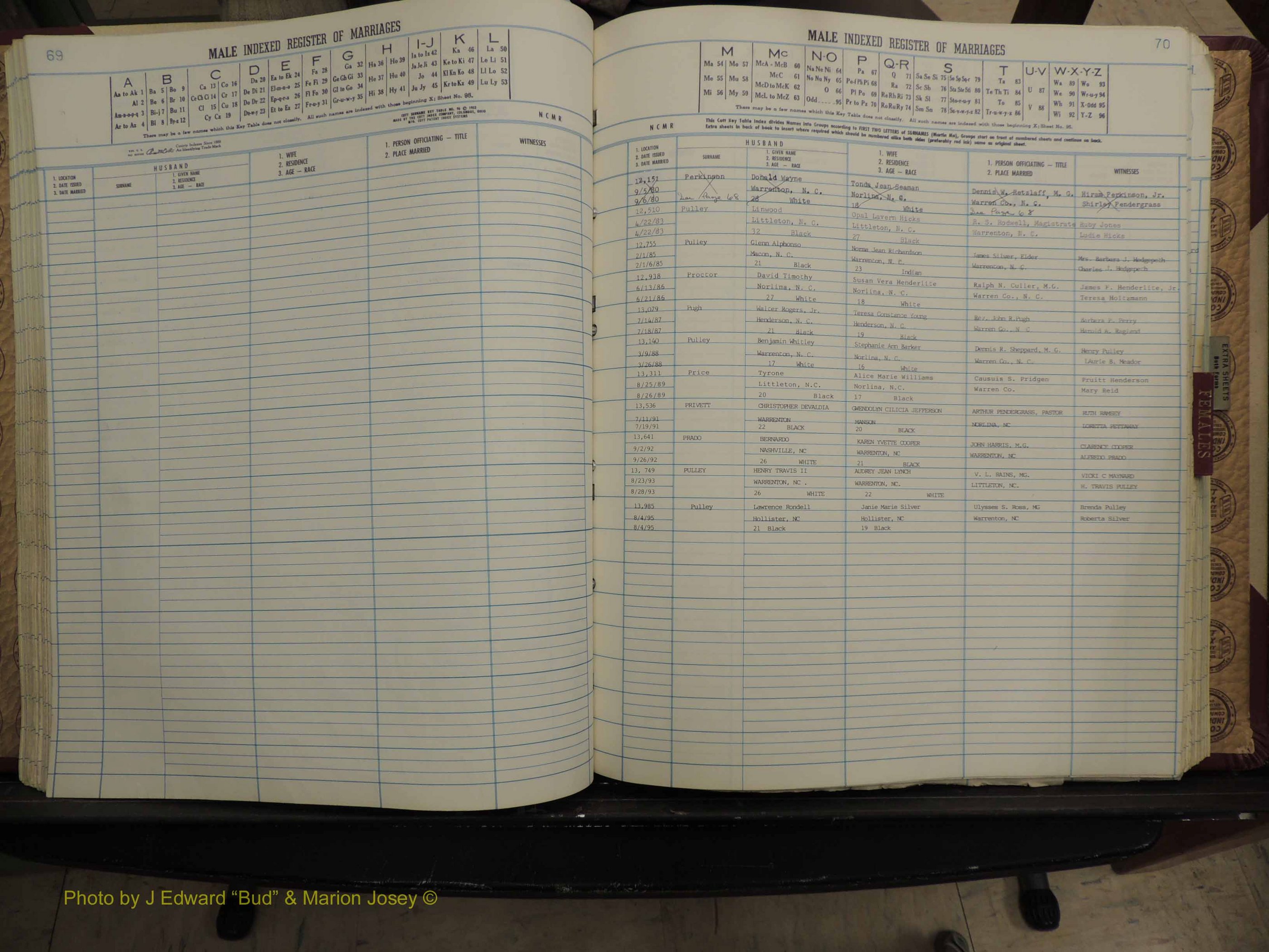 Warren Co, NC, Marriages, A-Z, 1979-1995 (185).JPG