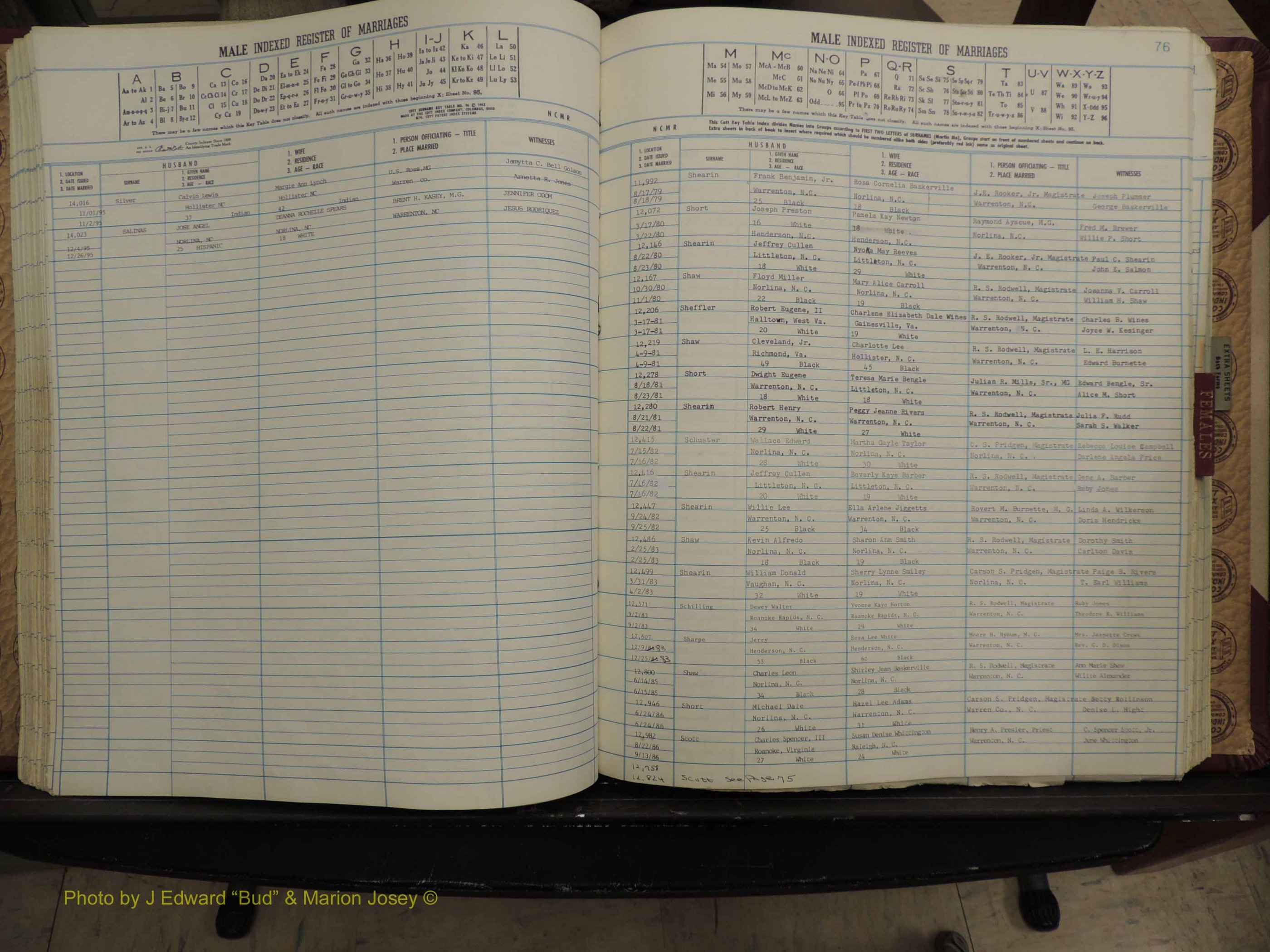 Warren Co, NC, Marriages, A-Z, 1979-1995 (196).JPG