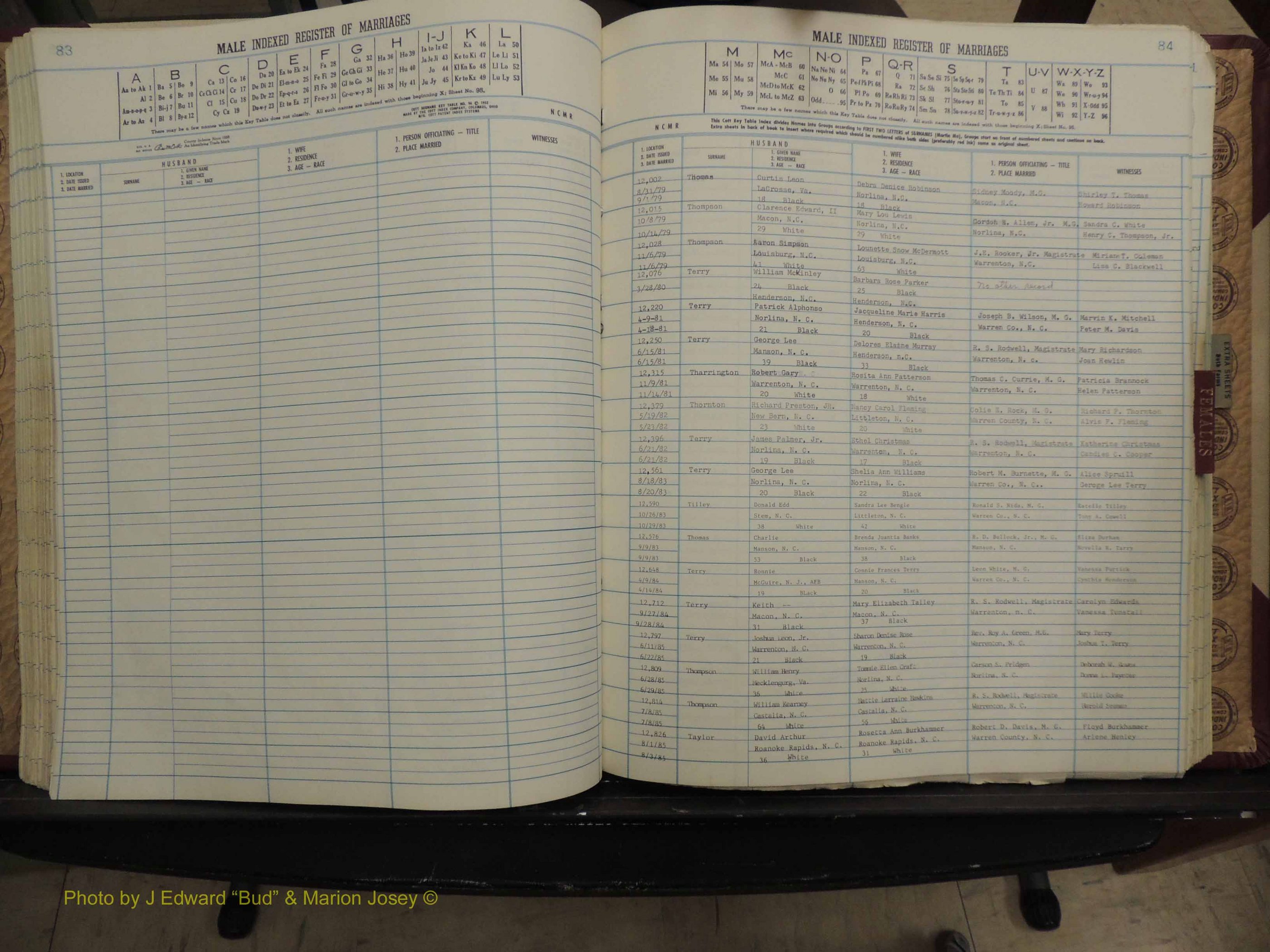 Warren Co, NC, Marriages, A-Z, 1979-1995 (204).JPG