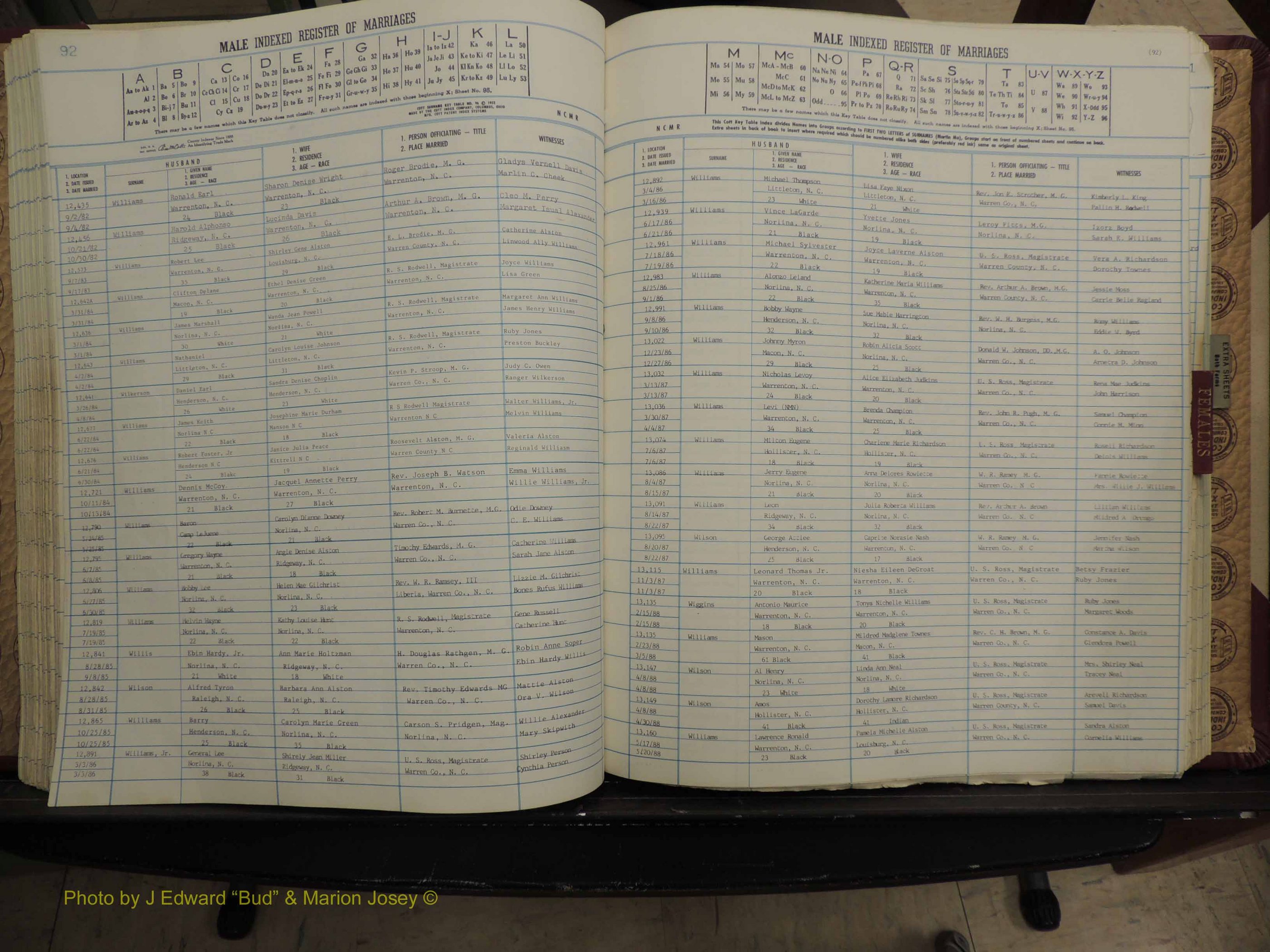 Warren Co, NC, Marriages, A-Z, 1979-1995 (213).JPG