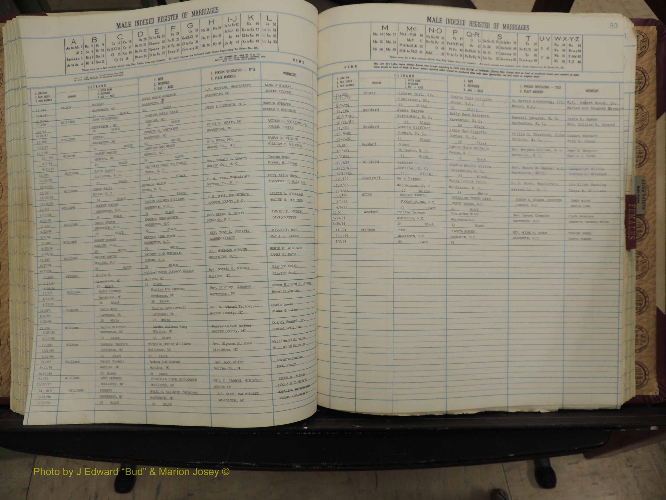 Warren Co, NC, Marriages, A-Z, 1979-1995 (215).JPG
