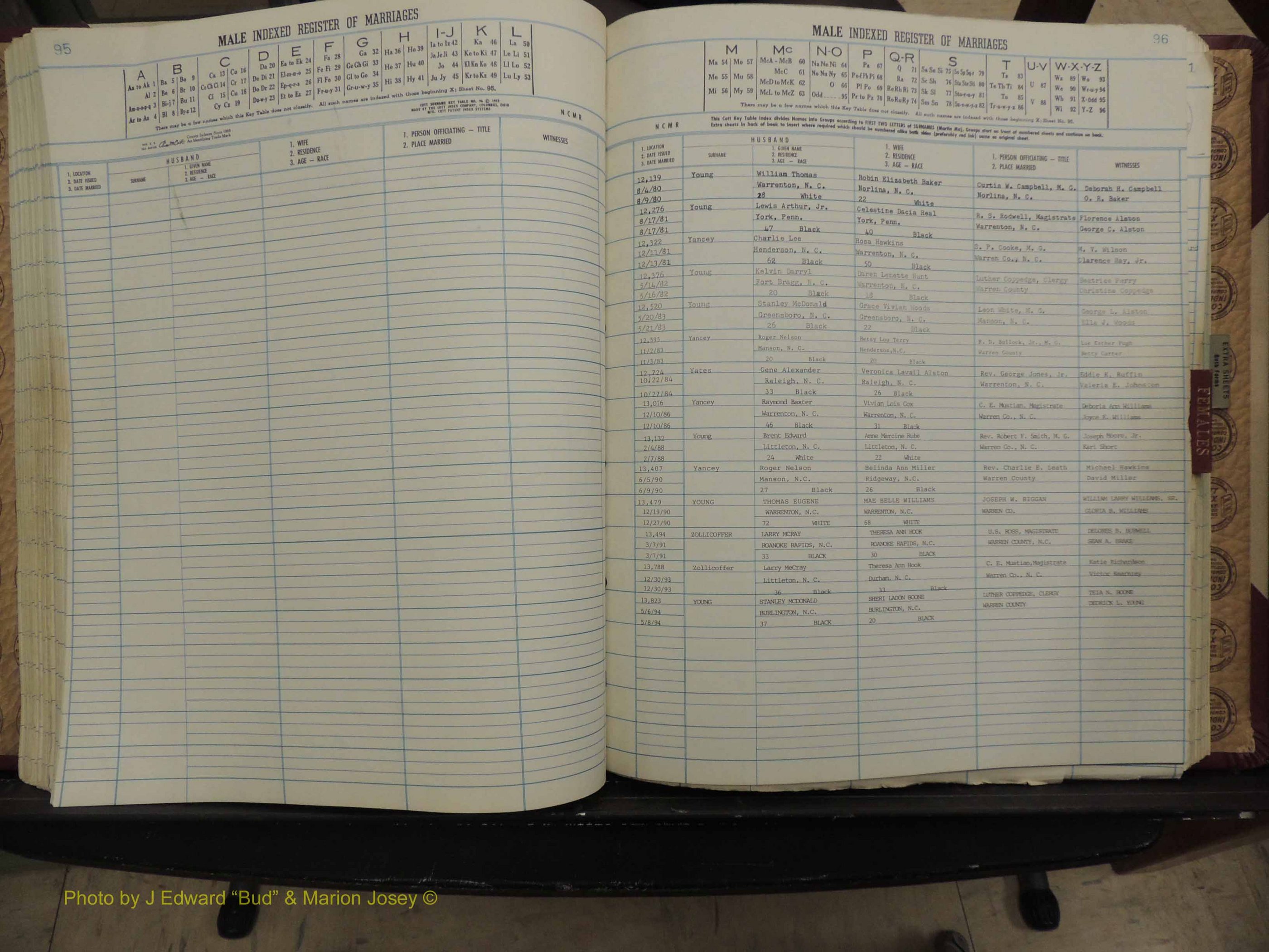 Warren Co, NC, Marriages, A-Z, 1979-1995 (218).JPG