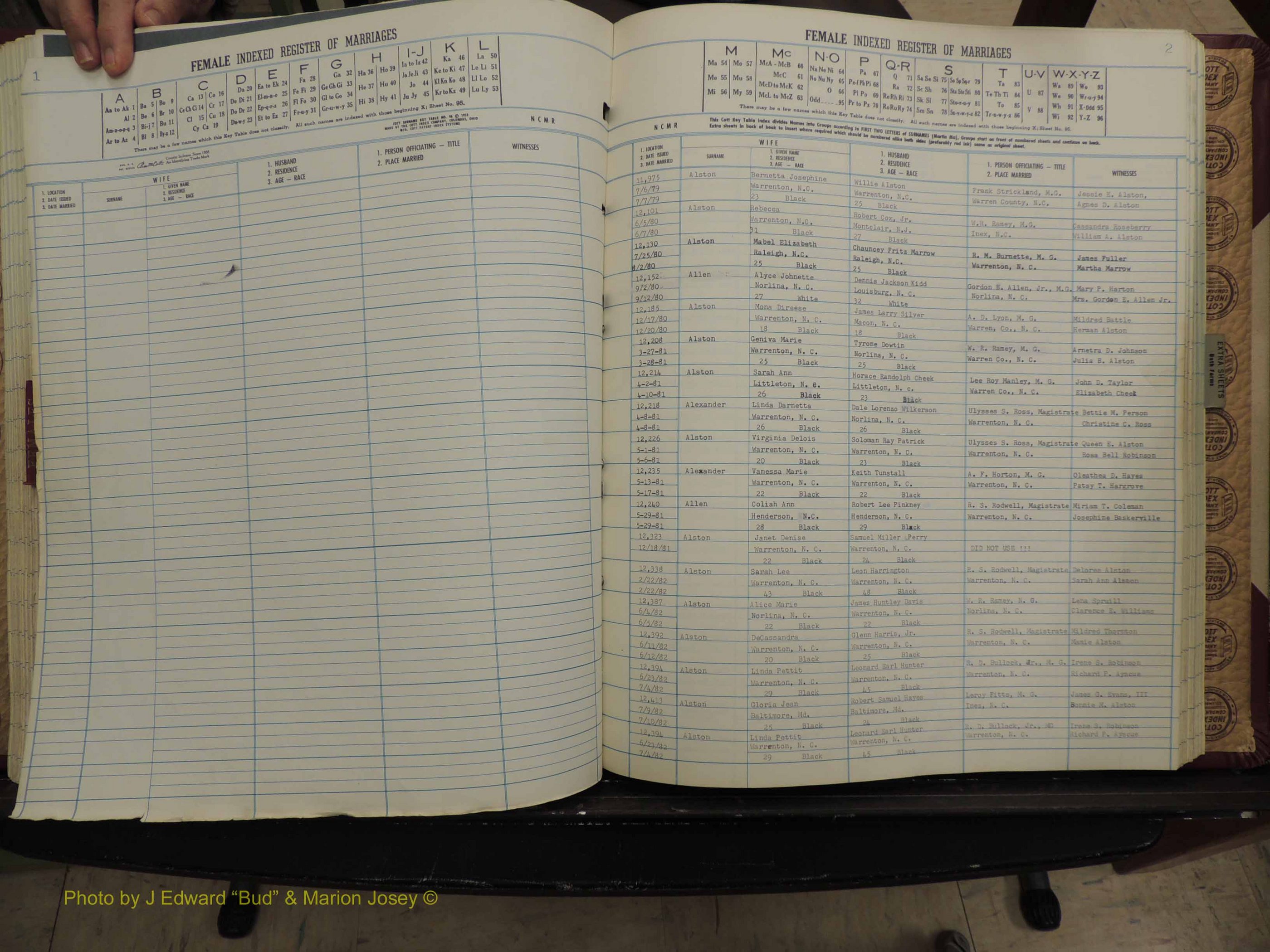 Warren Co, NC, Marriages, A-Z, 1979-1995 (220).JPG