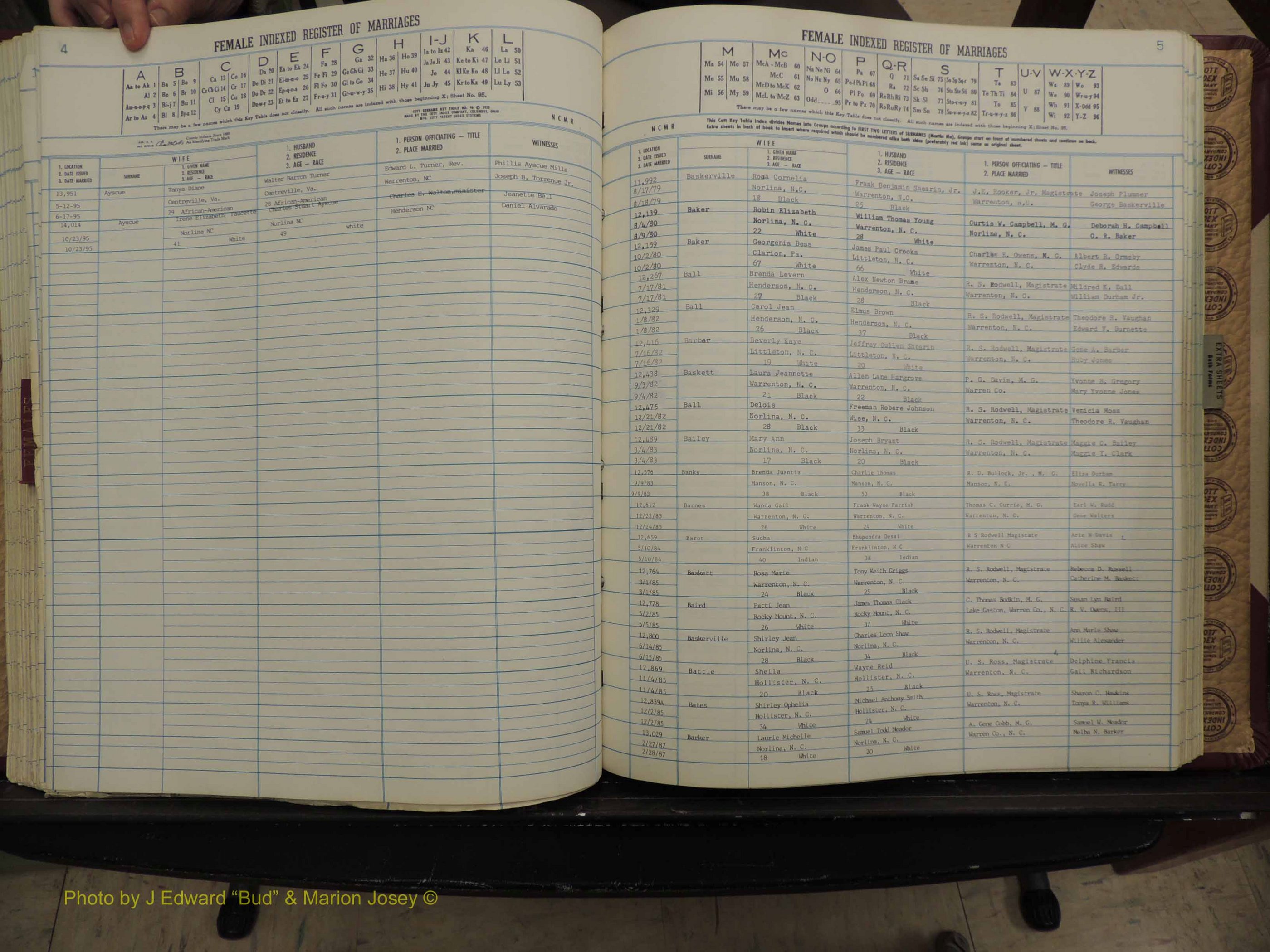 Warren Co, NC, Marriages, A-Z, 1979-1995 (225).JPG