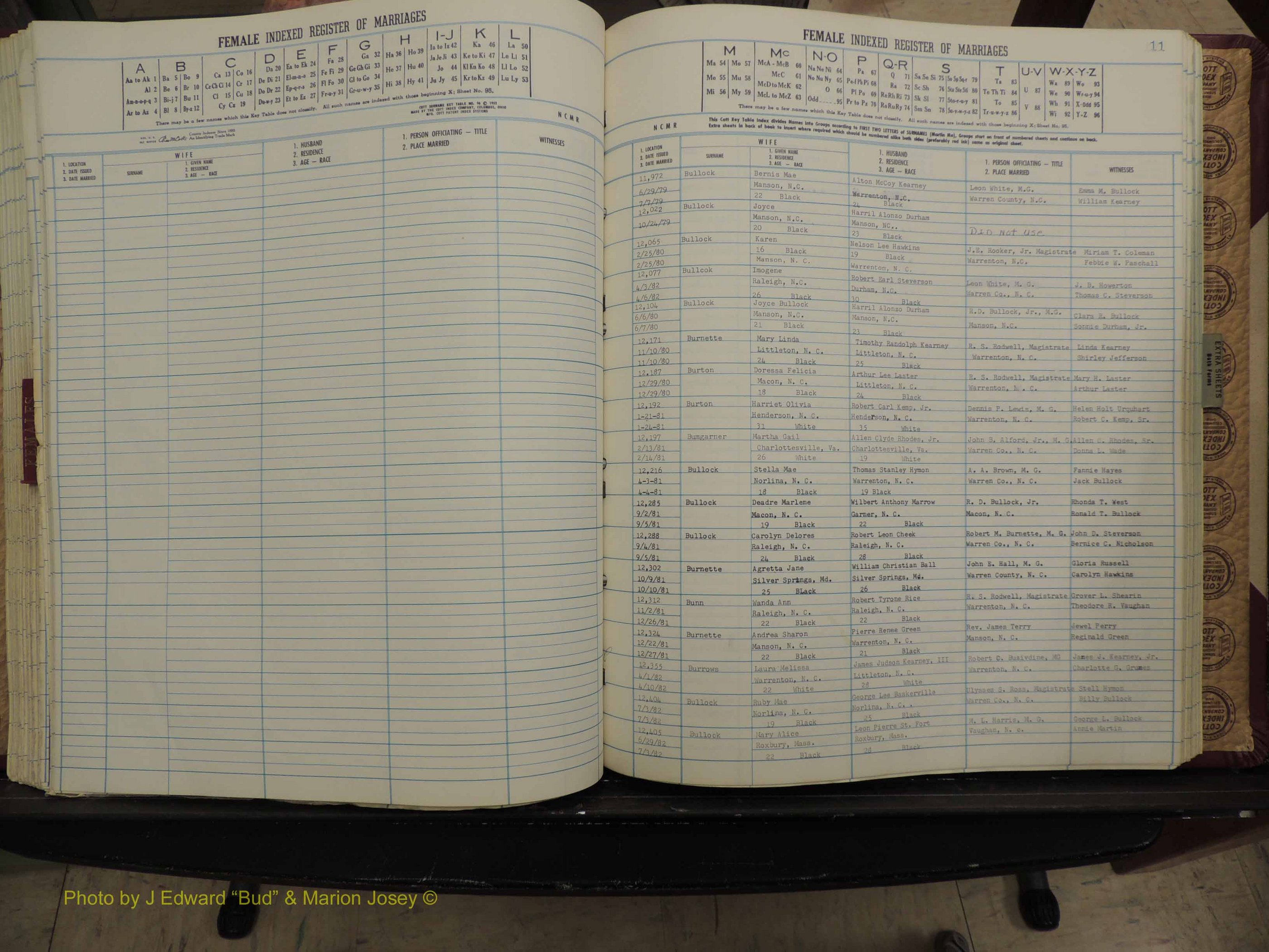 Warren Co, NC, Marriages, A-Z, 1979-1995 (232).JPG