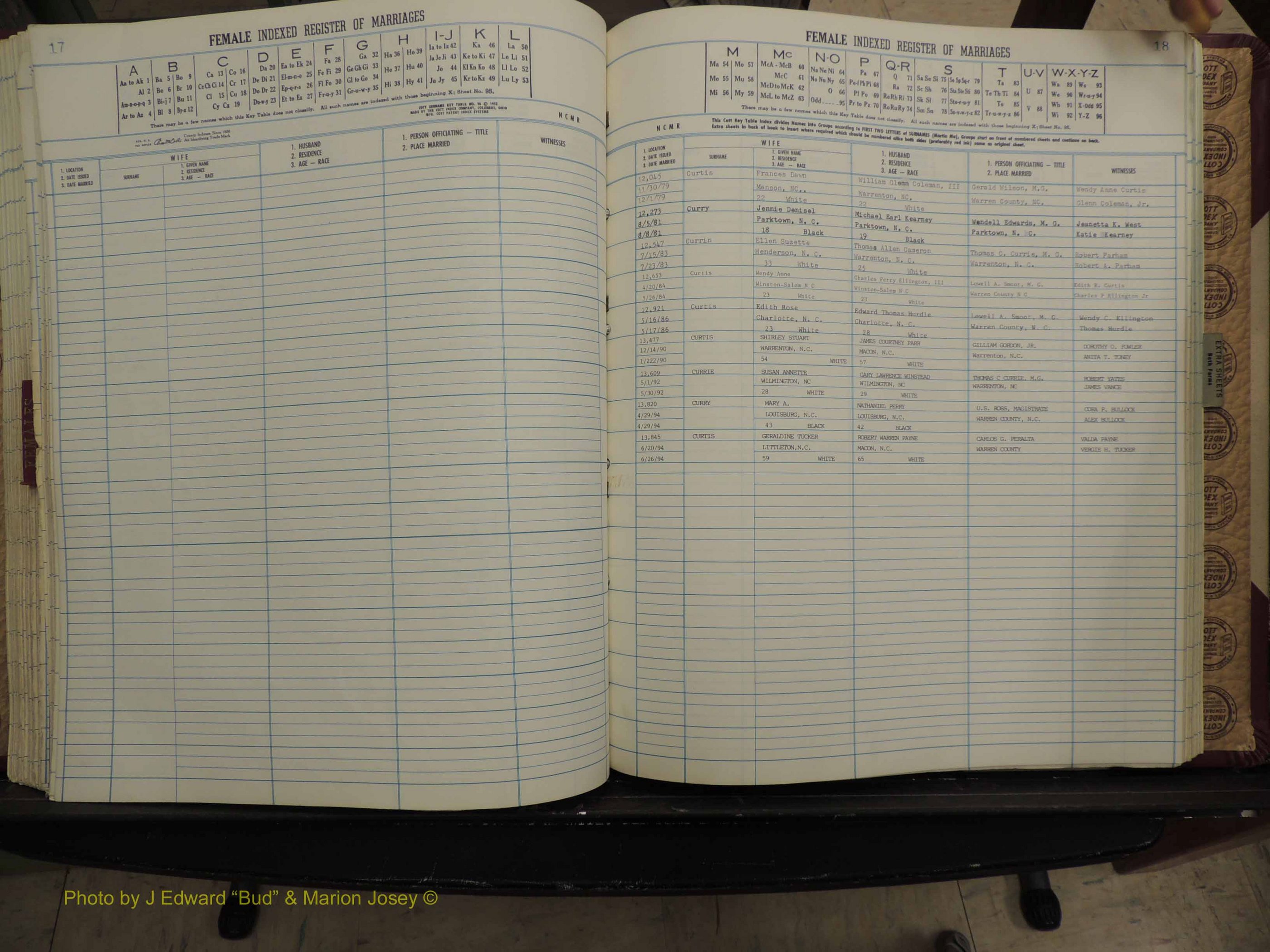 Warren Co, NC, Marriages, A-Z, 1979-1995 (241).JPG