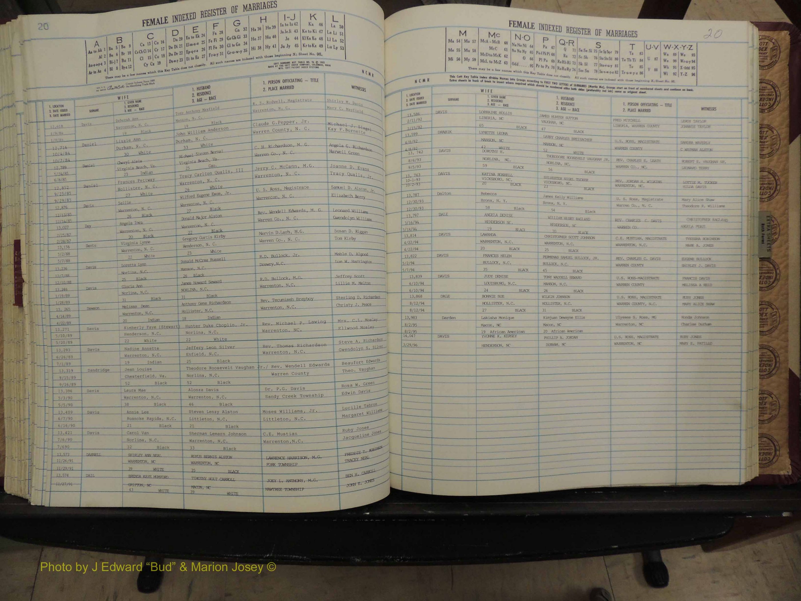 Warren Co, NC, Marriages, A-Z, 1979-1995 (243).JPG