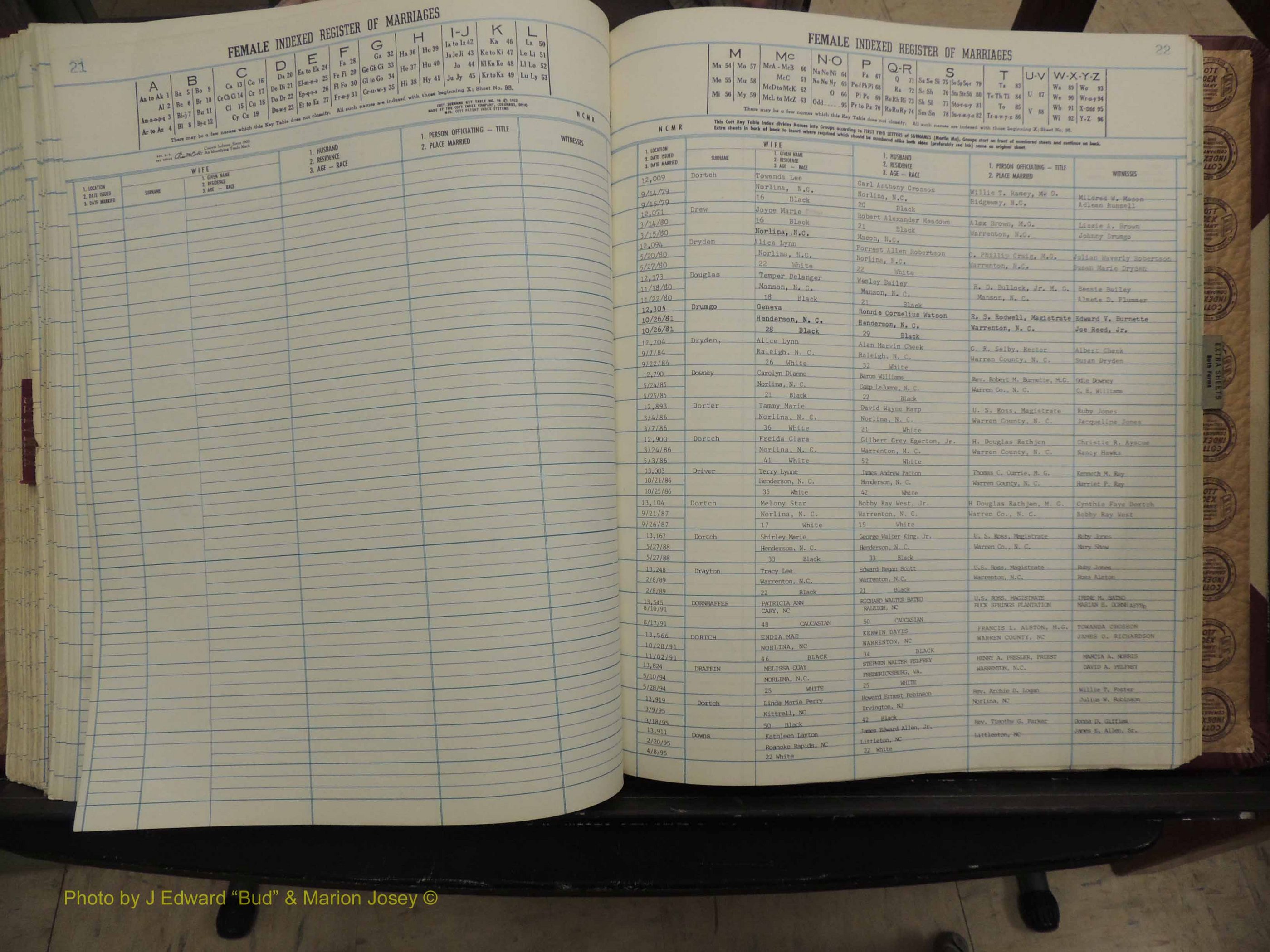 Warren Co, NC, Marriages, A-Z, 1979-1995 (245).JPG