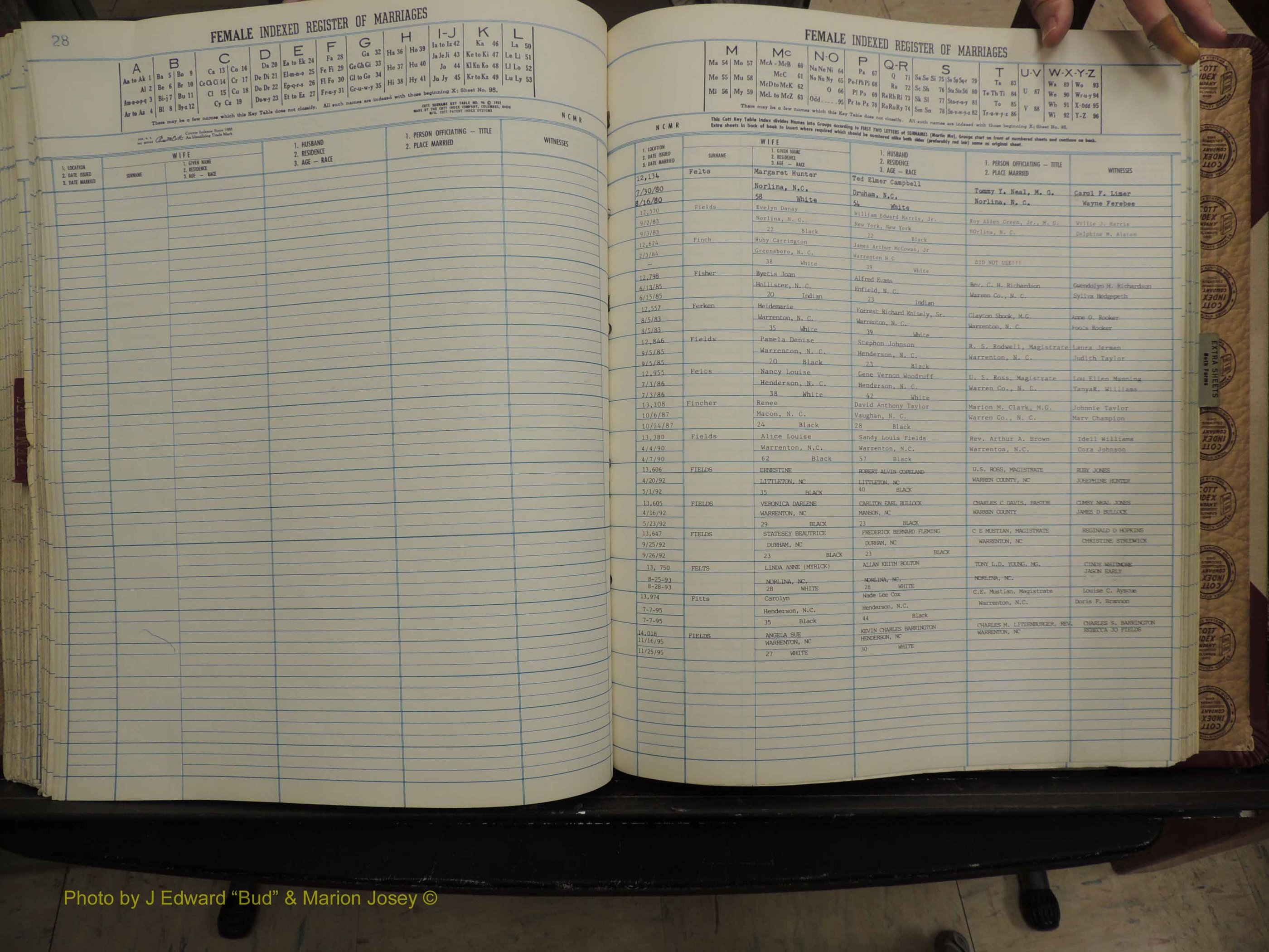 Warren Co, NC, Marriages, A-Z, 1979-1995 (252).JPG