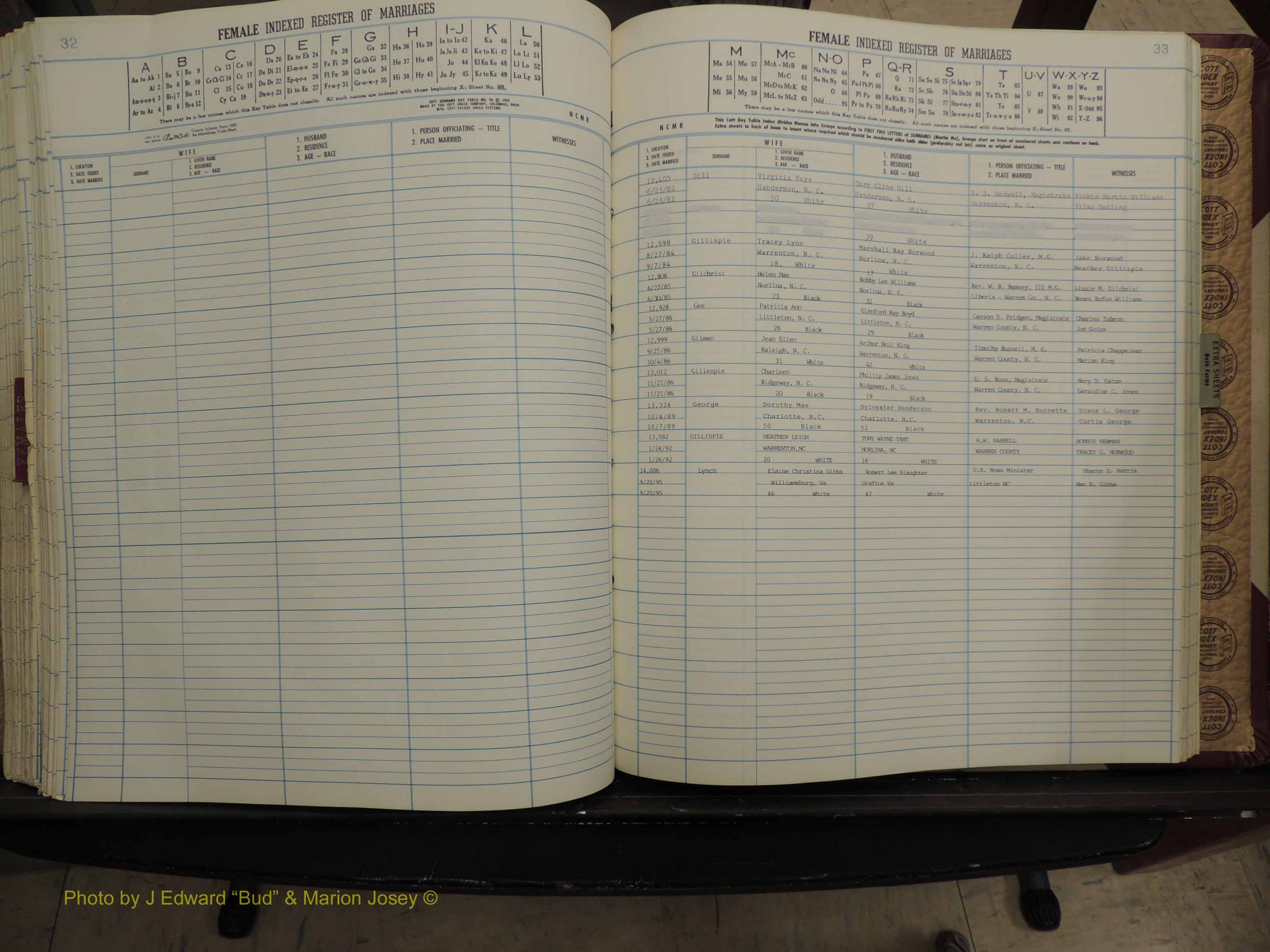 Warren Co, NC, Marriages, A-Z, 1979-1995 (256).JPG