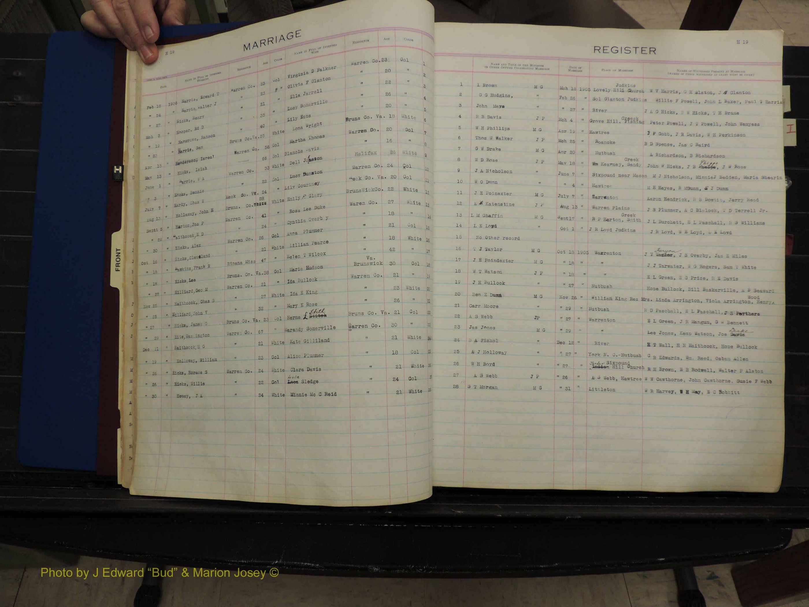 Warren Co, NC, Marriages, H-P, 1867-1978 (119).JPG