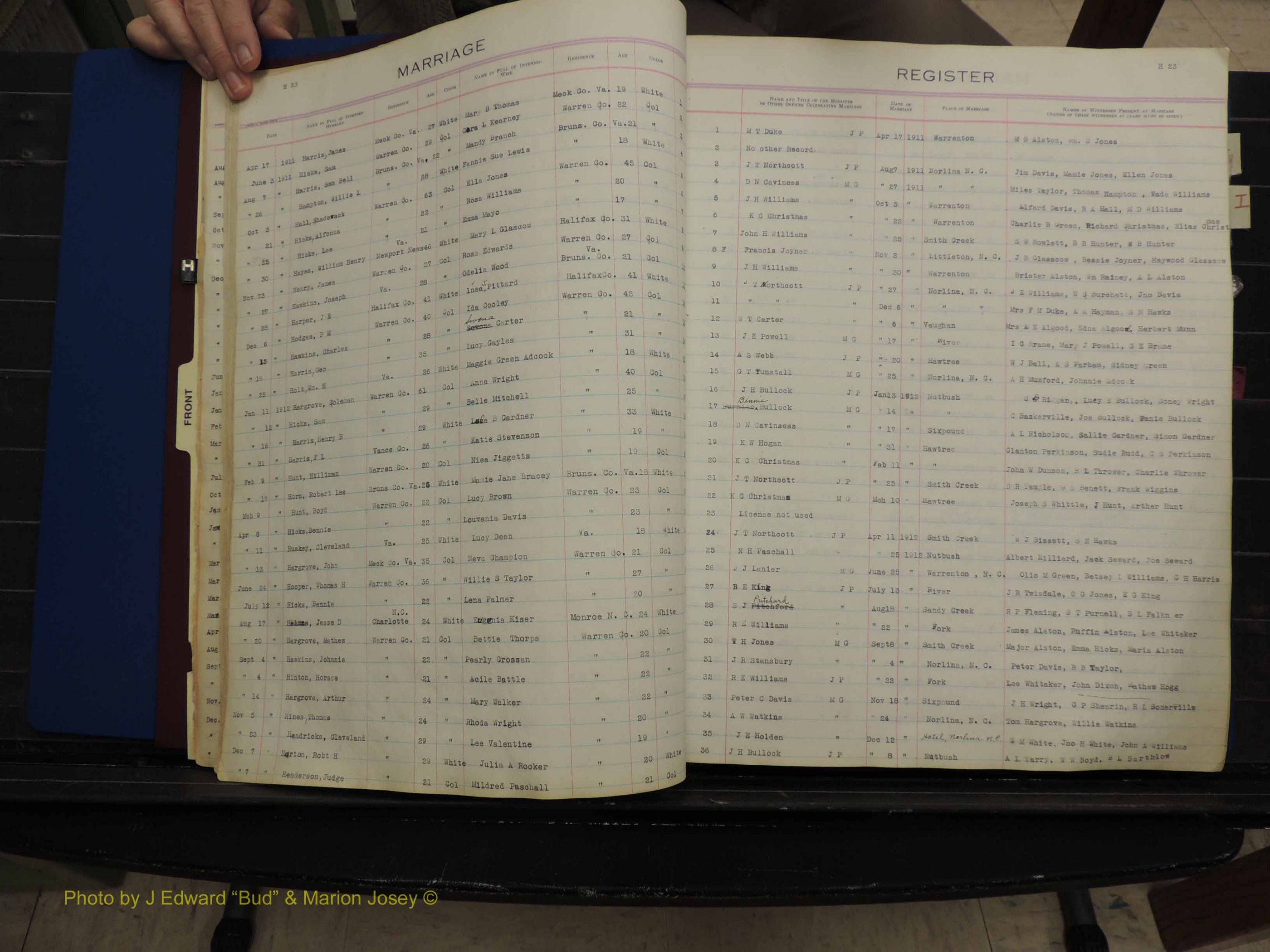 Warren Co, NC, Marriages, H-P, 1867-1978 (123).JPG