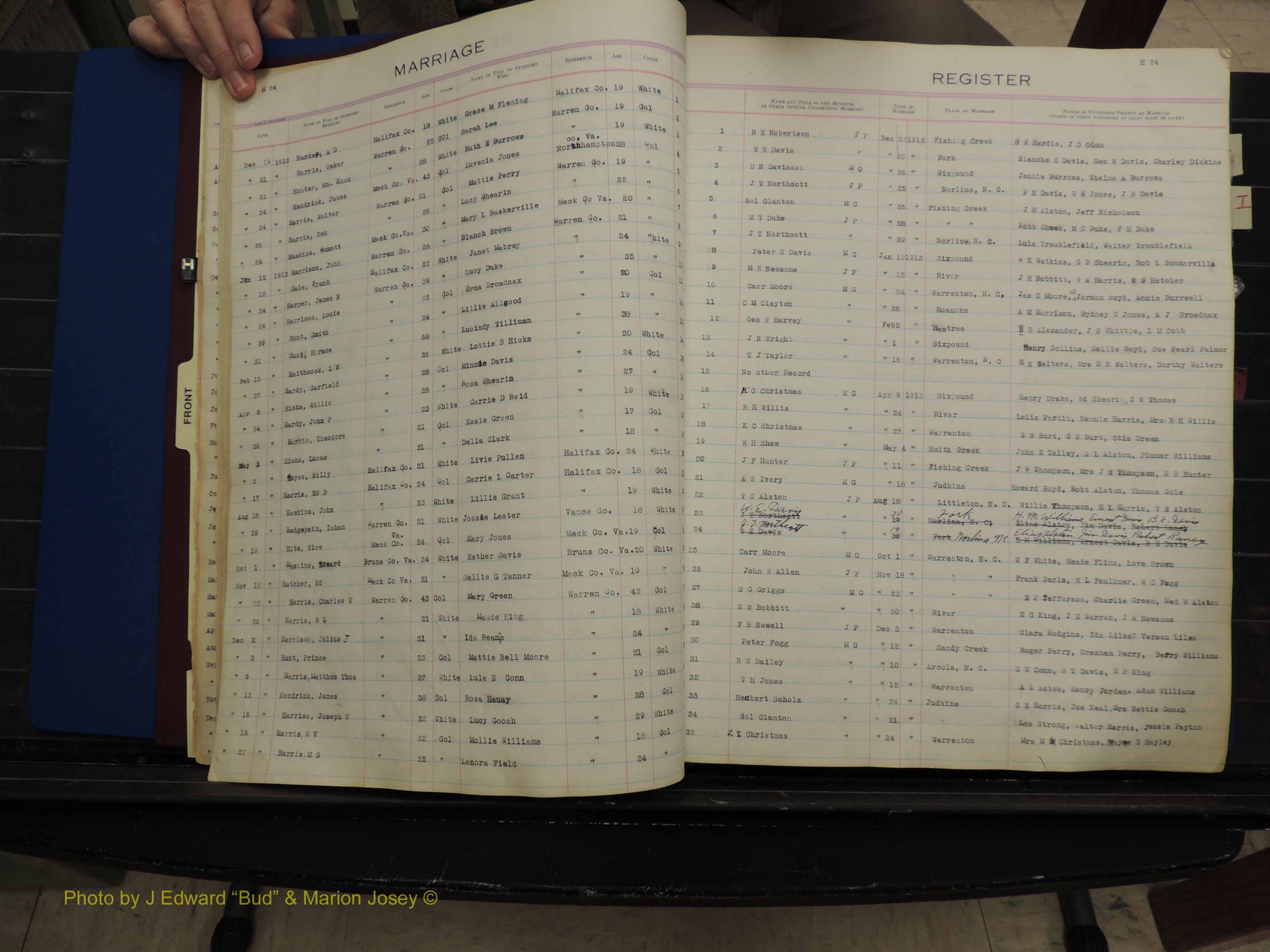 Warren Co, NC, Marriages, H-P, 1867-1978 (124).JPG