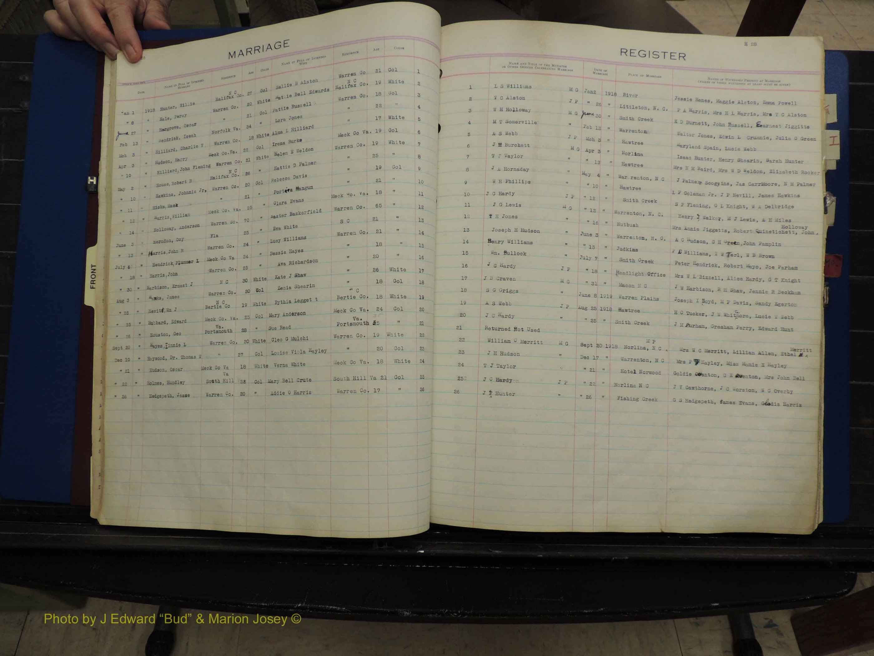 Warren Co, NC, Marriages, H-P, 1867-1978 (128).JPG