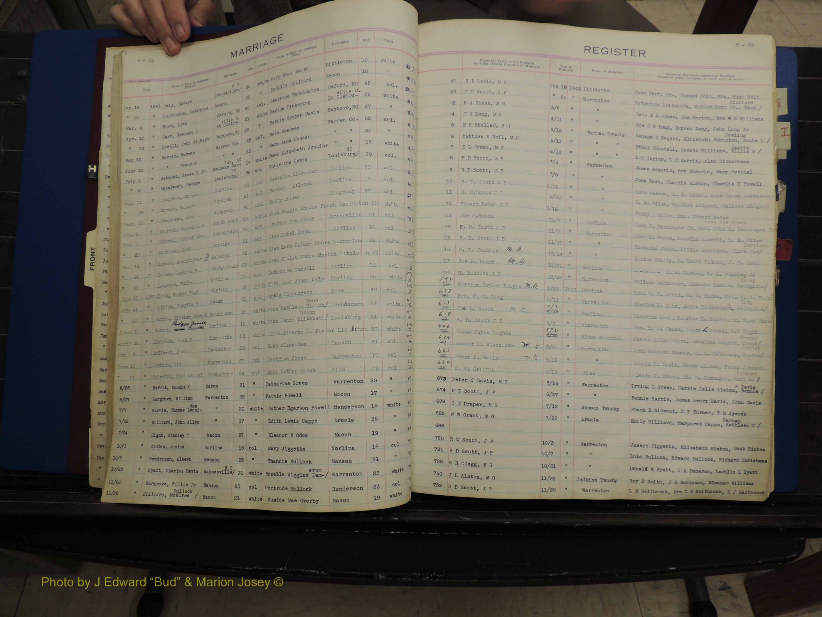 Warren Co, NC, Marriages, H-P, 1867-1978 (142).JPG