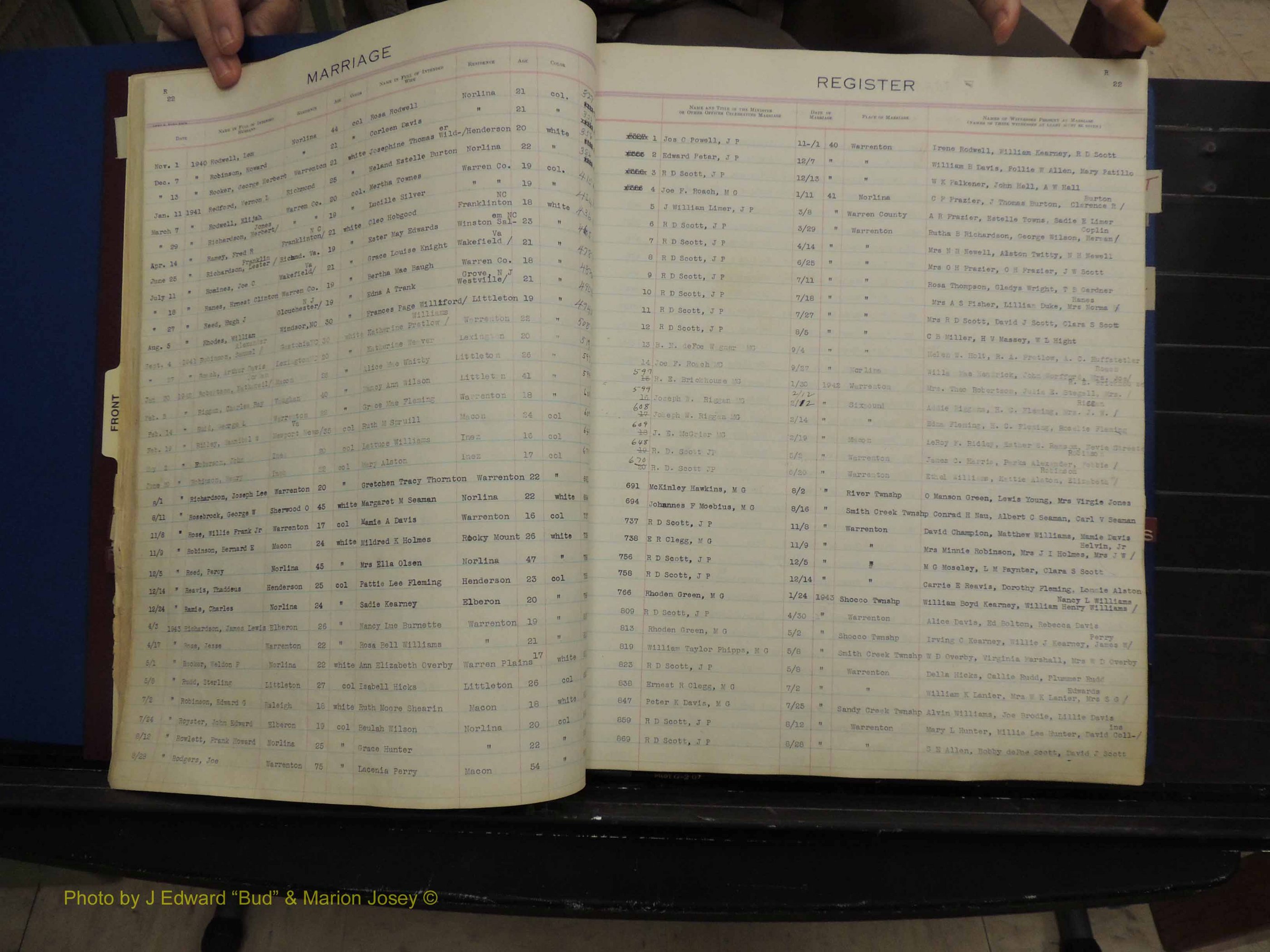 Warren Co, NC, Marriages, Q-Z, 1867-1978 (128).JPG