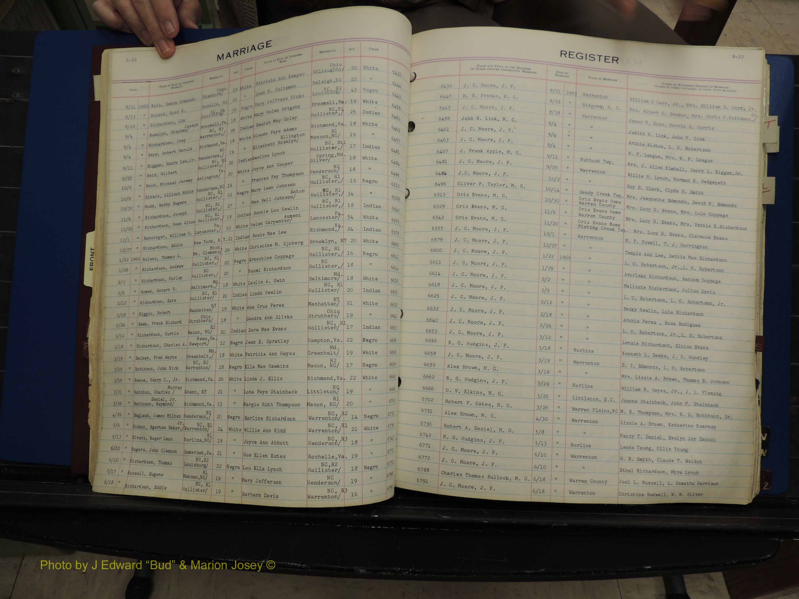 Warren Co, NC, Marriages, Q-Z, 1867-1978 (138).JPG