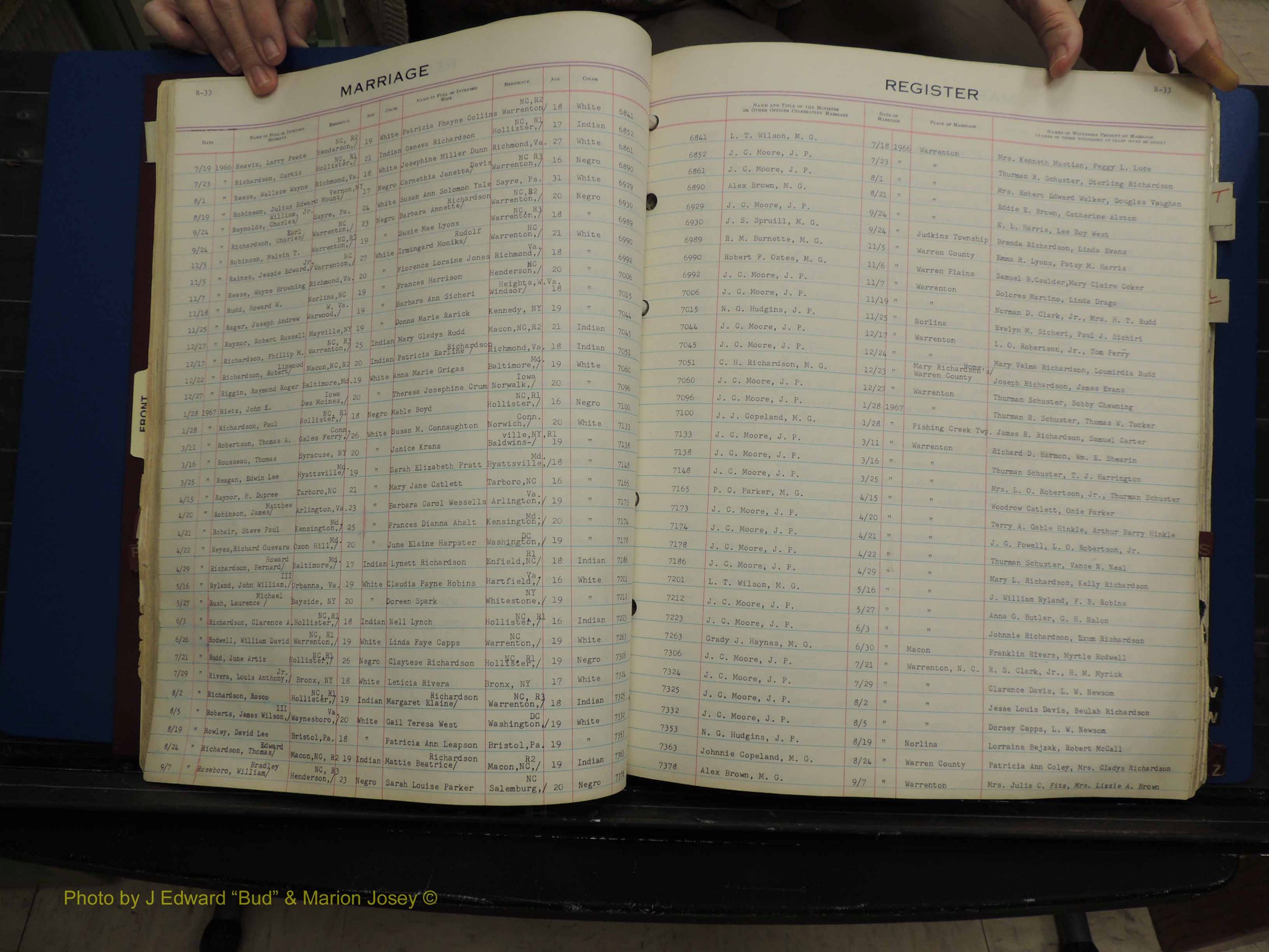 Warren Co, NC, Marriages, Q-Z, 1867-1978 (139).JPG
