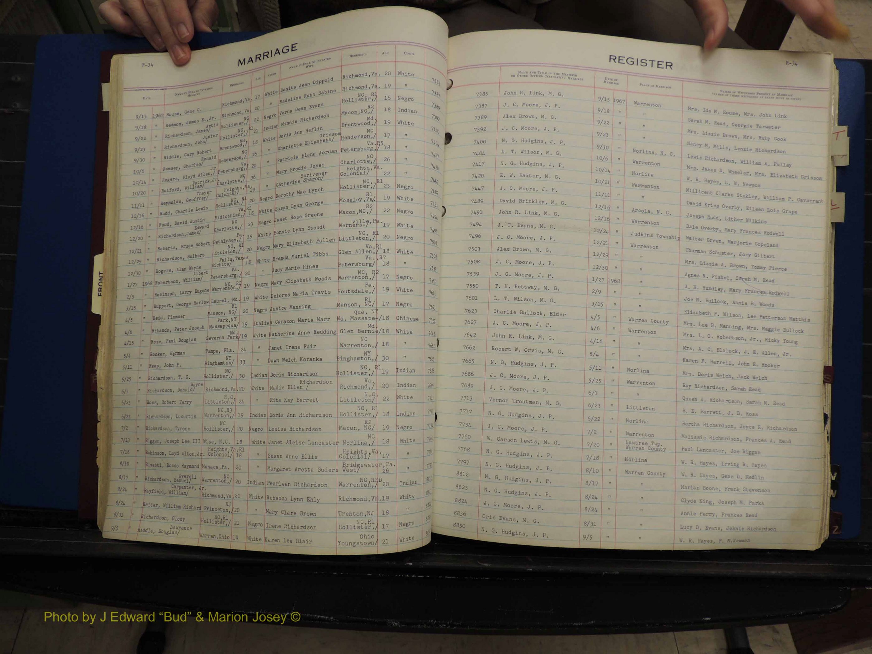 Warren Co, NC, Marriages, Q-Z, 1867-1978 (140).JPG