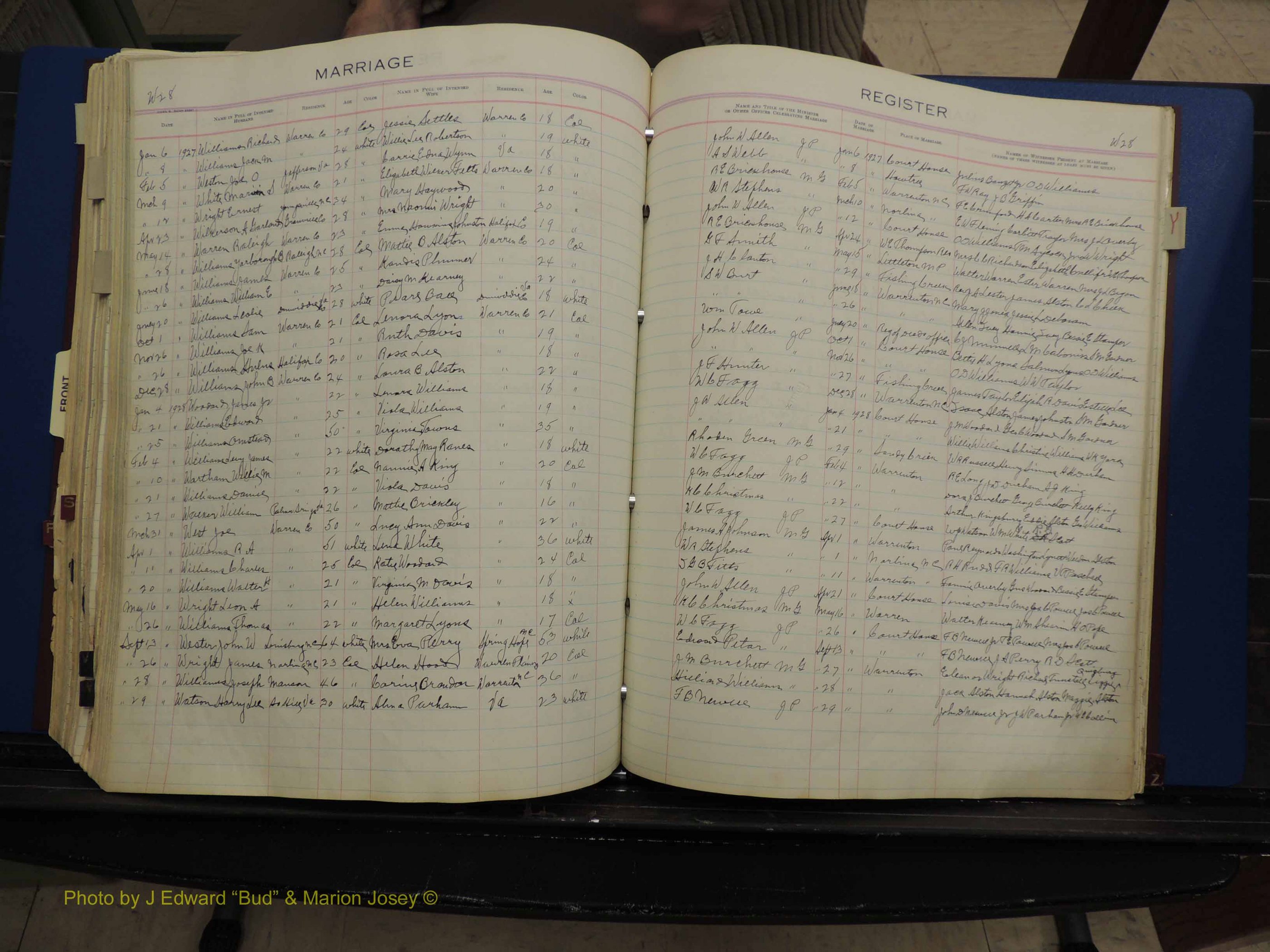 Warren Co, NC, Marriages, Q-Z, 1867-1978 (283).JPG